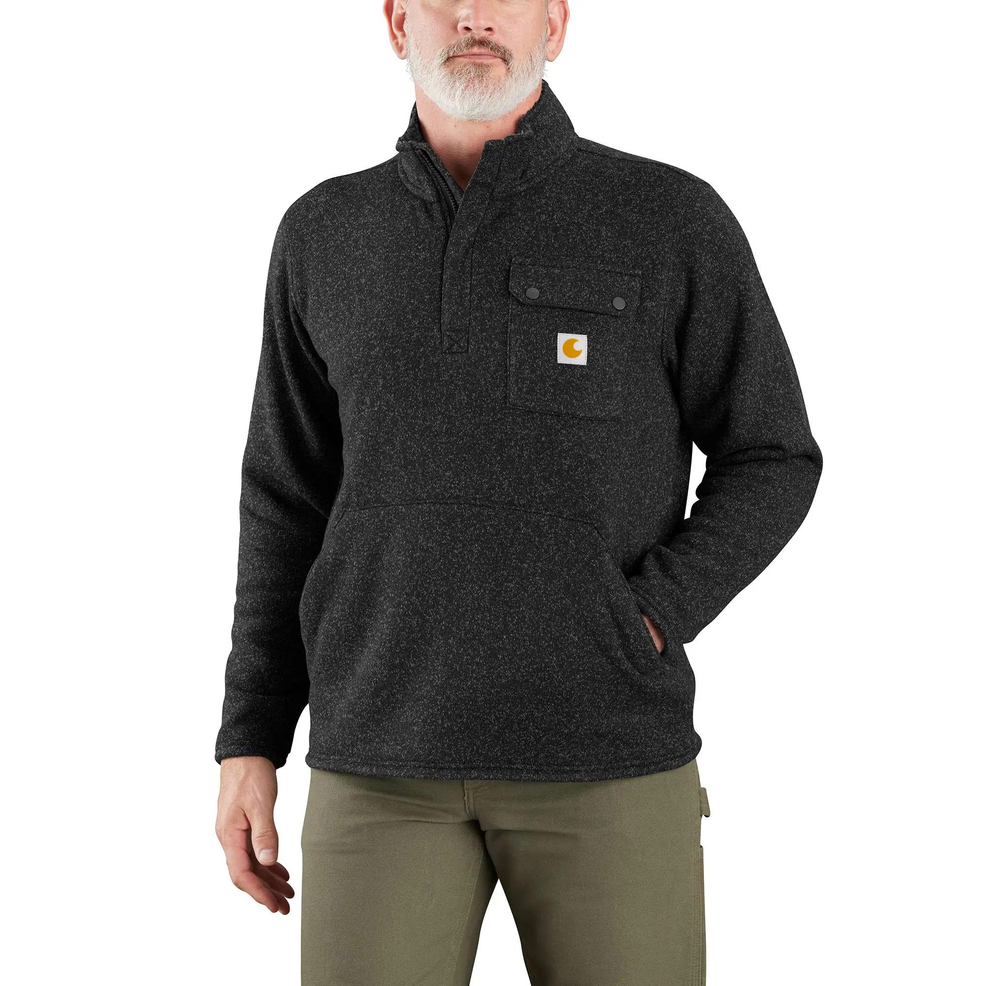 Relaxed Fit Midweight Quarter-Zip Pocket Sweater Fleece
