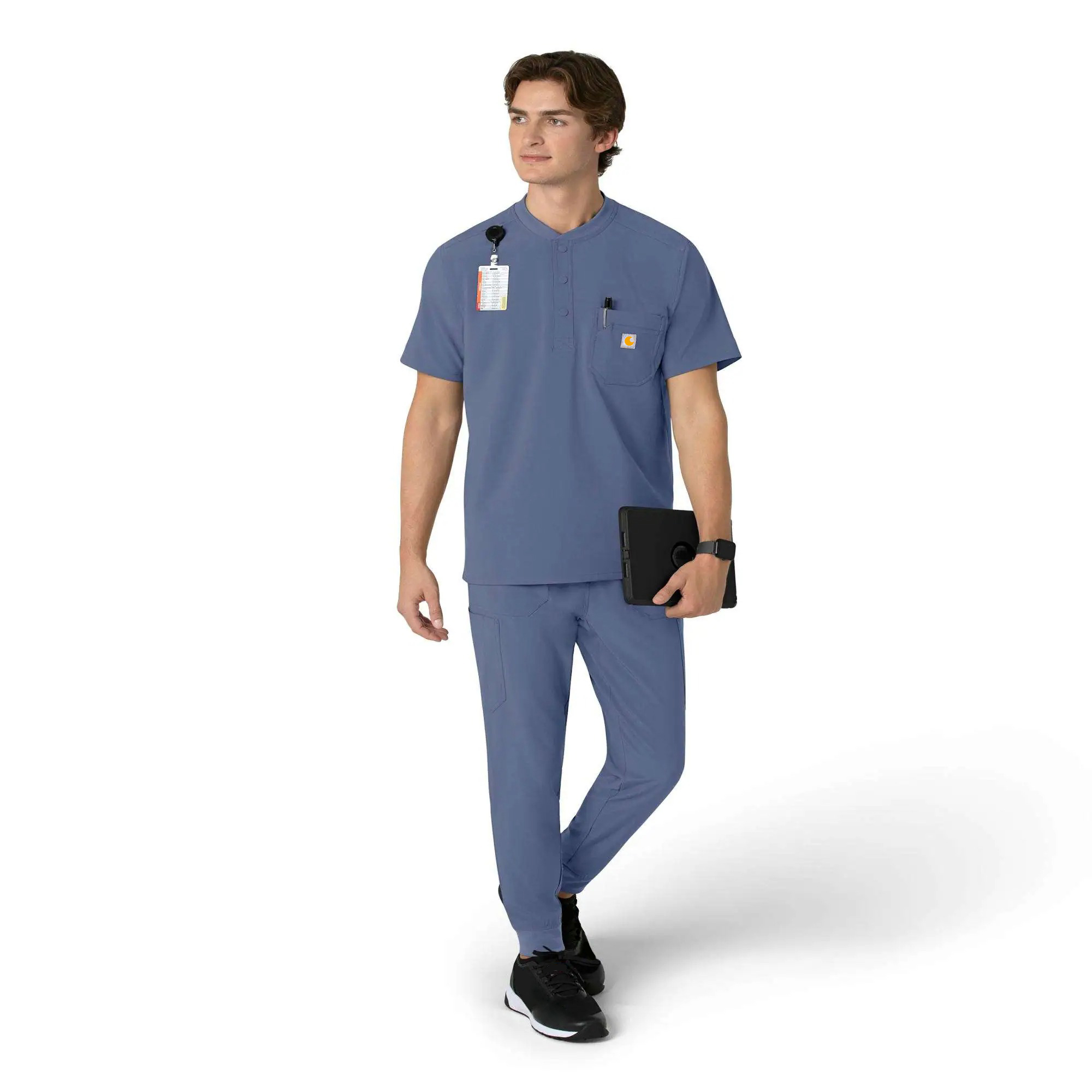Force Cross-Flex Men's Henley Scrub Top