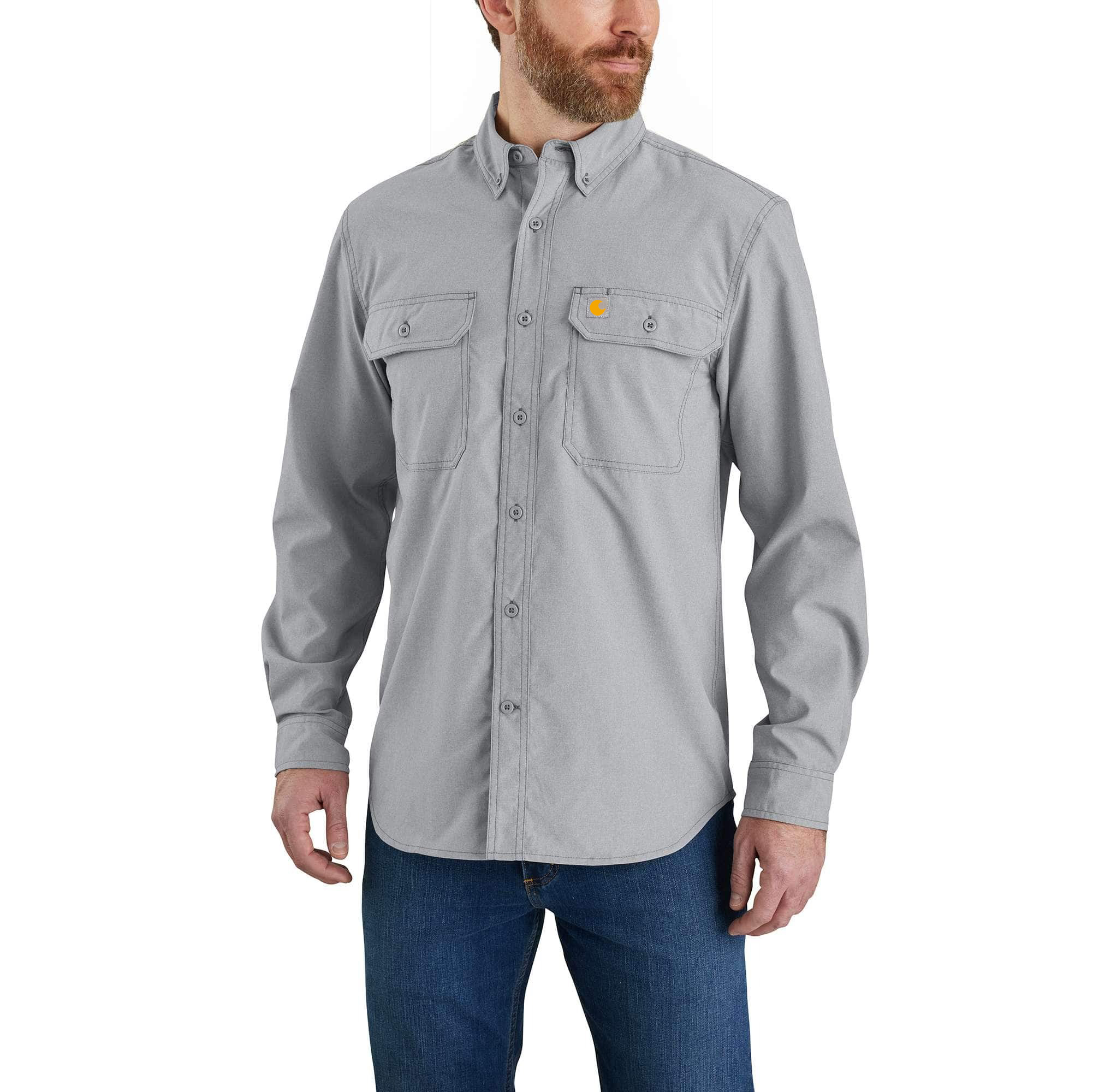 Force Relaxed Fit Lightweight Long- Sleeve Shirt