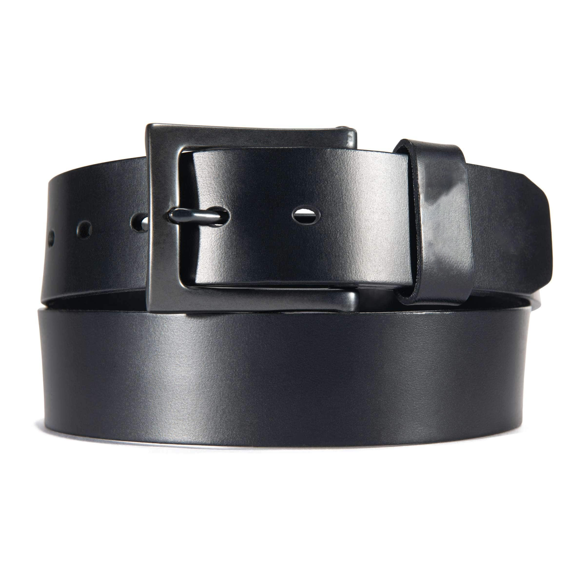 Burnished Leather Box Buckle Belt