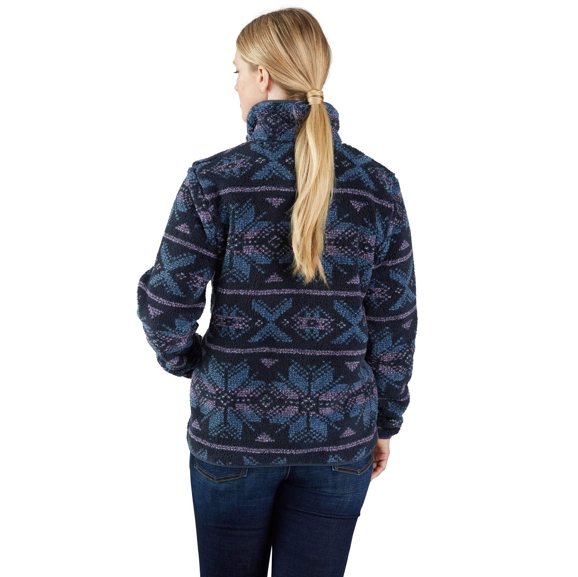 Women's Loose Fit Fleece Pullover - 3 Warmest Rating