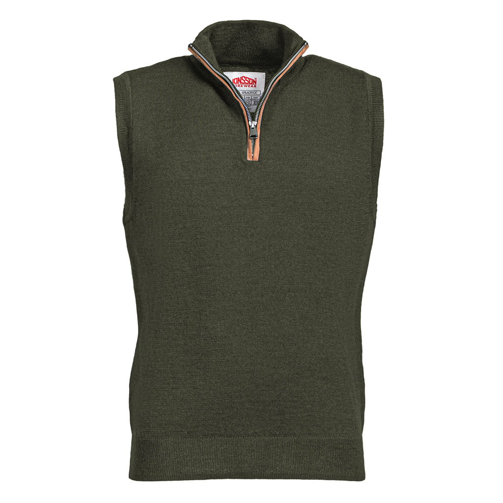 ¼ Zip Fine Gauge Sleeveless Jersey