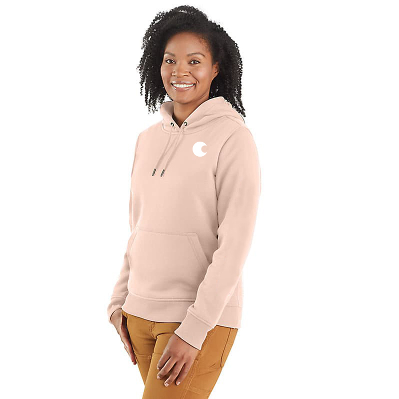 Women's Relaxed Fit Midweight Logo Sleeve Graphic Hoodie