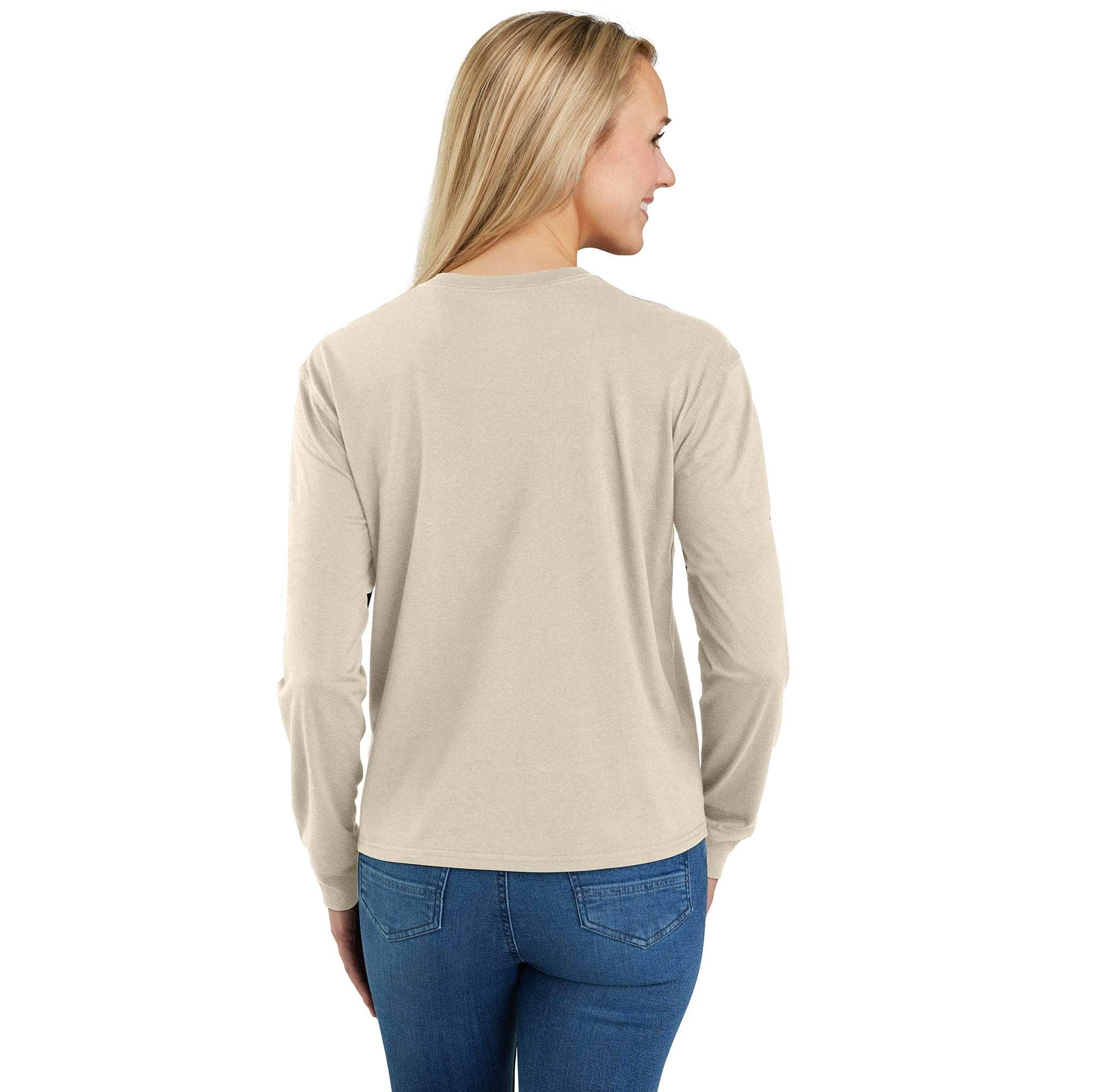 Women's TENCEL Fiber Series Loose Fit Long-Sleeve Crewneck Pocket T-Shirt