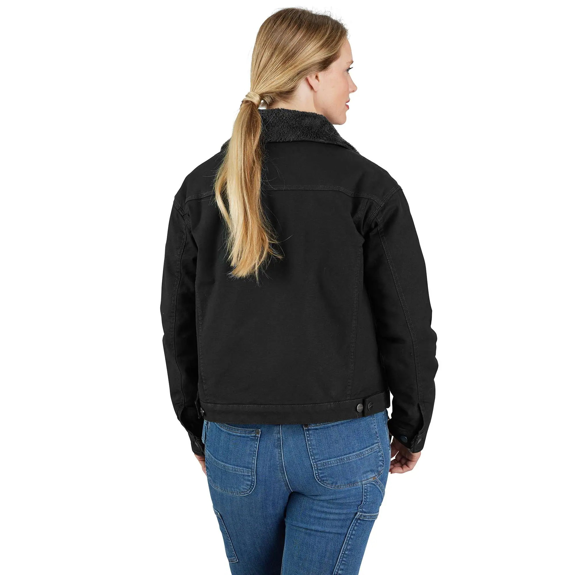 Women's Rugged Flex Loose Fit Canvas Sherpa-Lined Jacket - 2 Warmer Rating