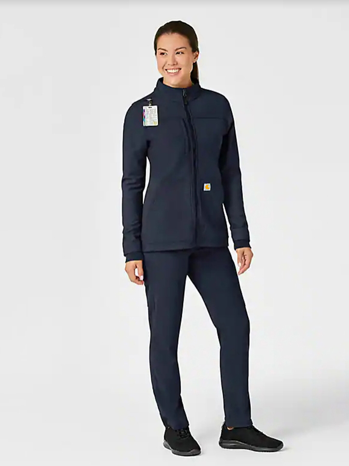 Women's Rugged Flex Peak Bonded Fleece Scrub Jacket