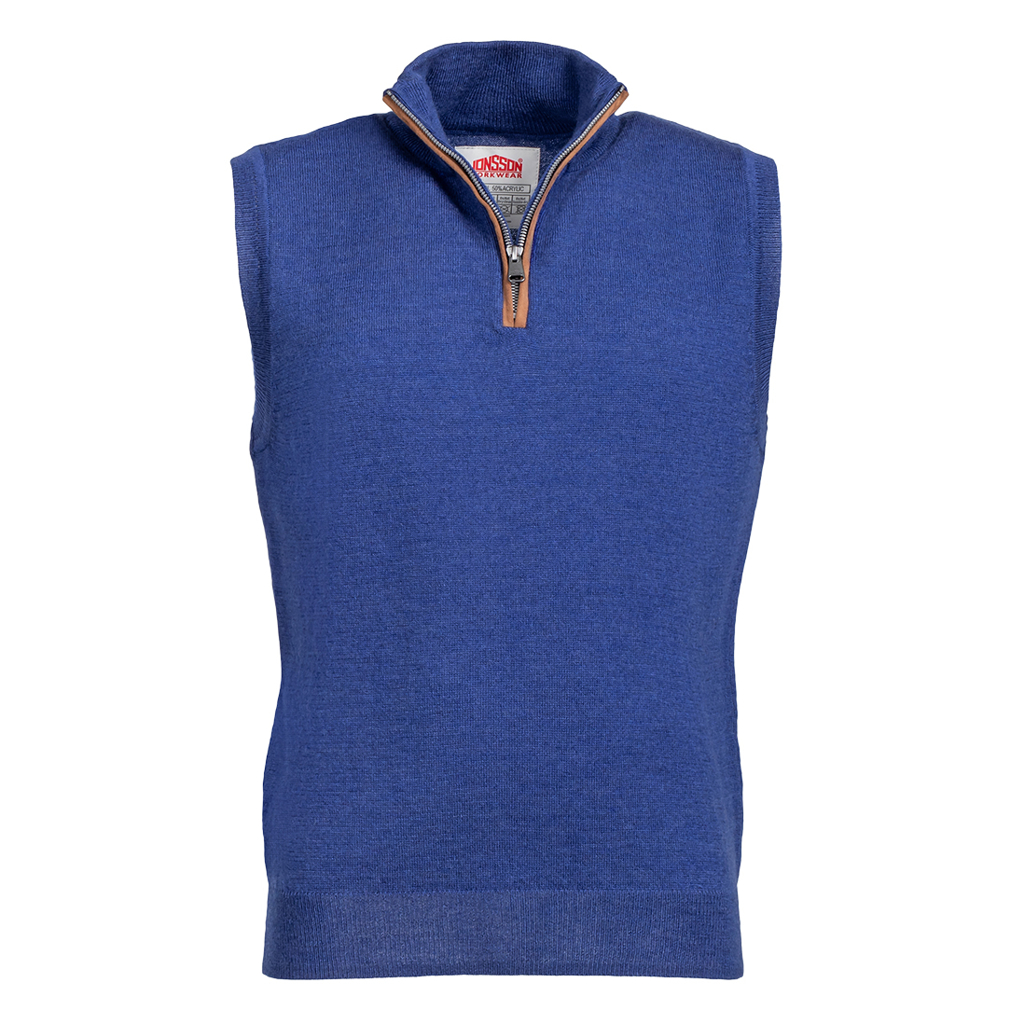 ¼ Zip Fine Gauge Sleeveless Jersey