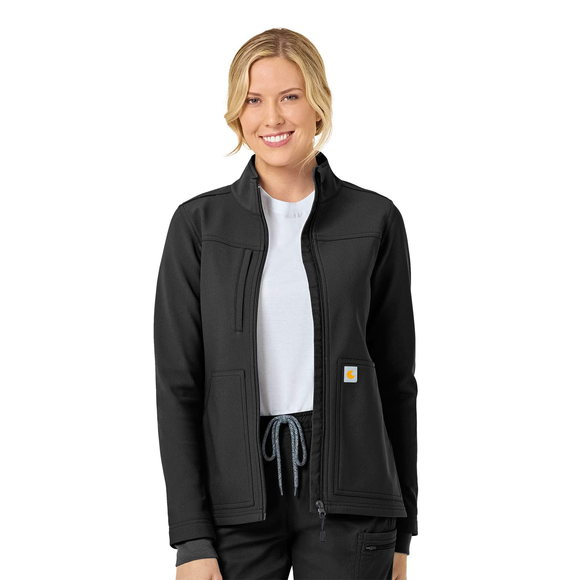 Women's Rugged Flex Peak Bonded Fleece Scrub Jacket