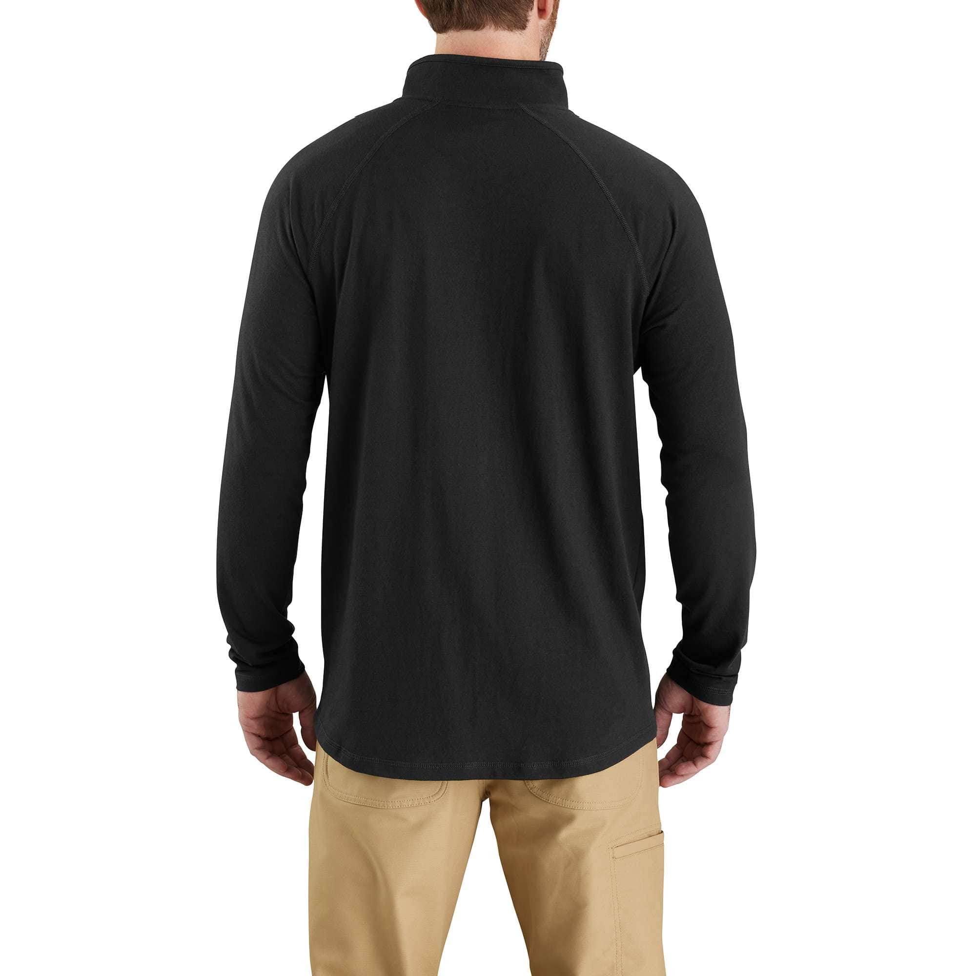 Force Relaxed Fit Midweight Long-Sleeve Quarter-Zip Mock-Neck T-Shirt