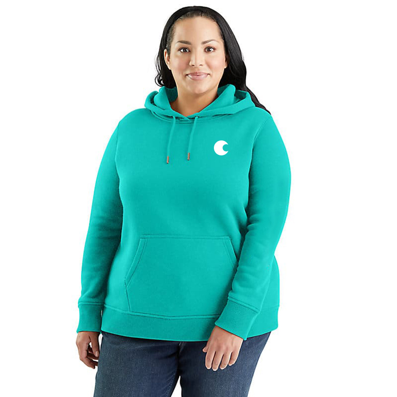 Women's Relaxed Fit Midweight Logo Sleeve Graphic Hoodie