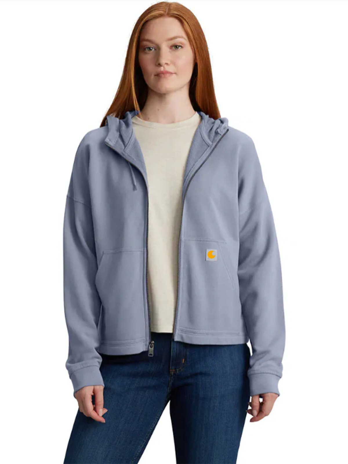 Women's Loose Fit Full-Zip Sweatshirt