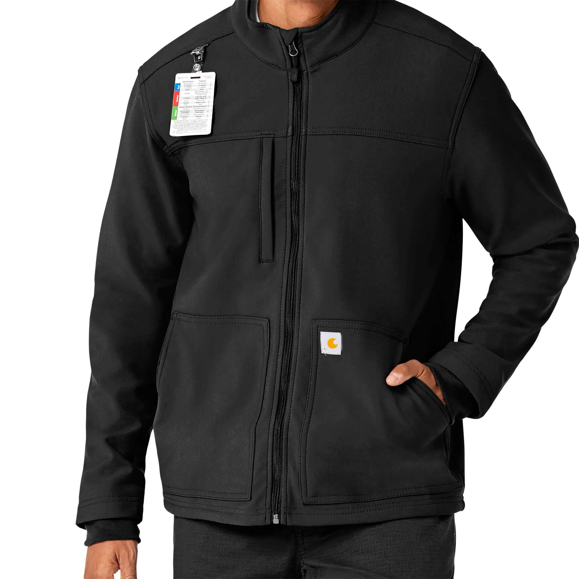 Rugged Flex Peak Bonded Fleece Scrub Jacket