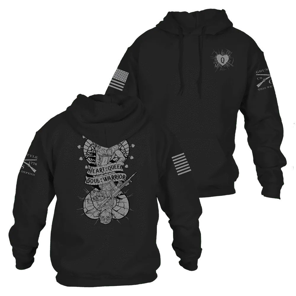Women's Heart and Soul of a Warrior Hoodie - Black