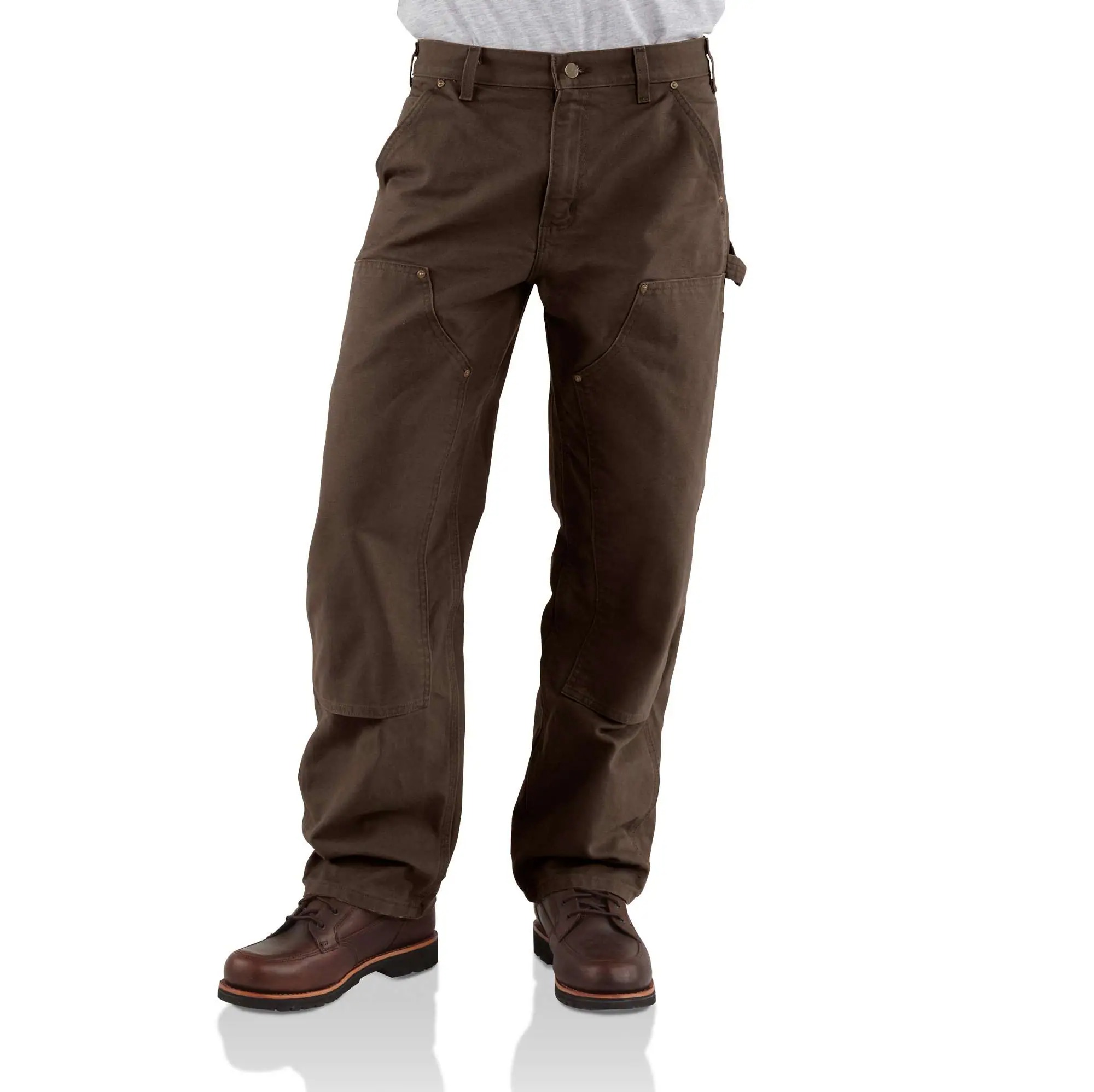 Men's Utility Double-Knee Work Pant - Loose Fit - Rugged Flex - Washed Duck