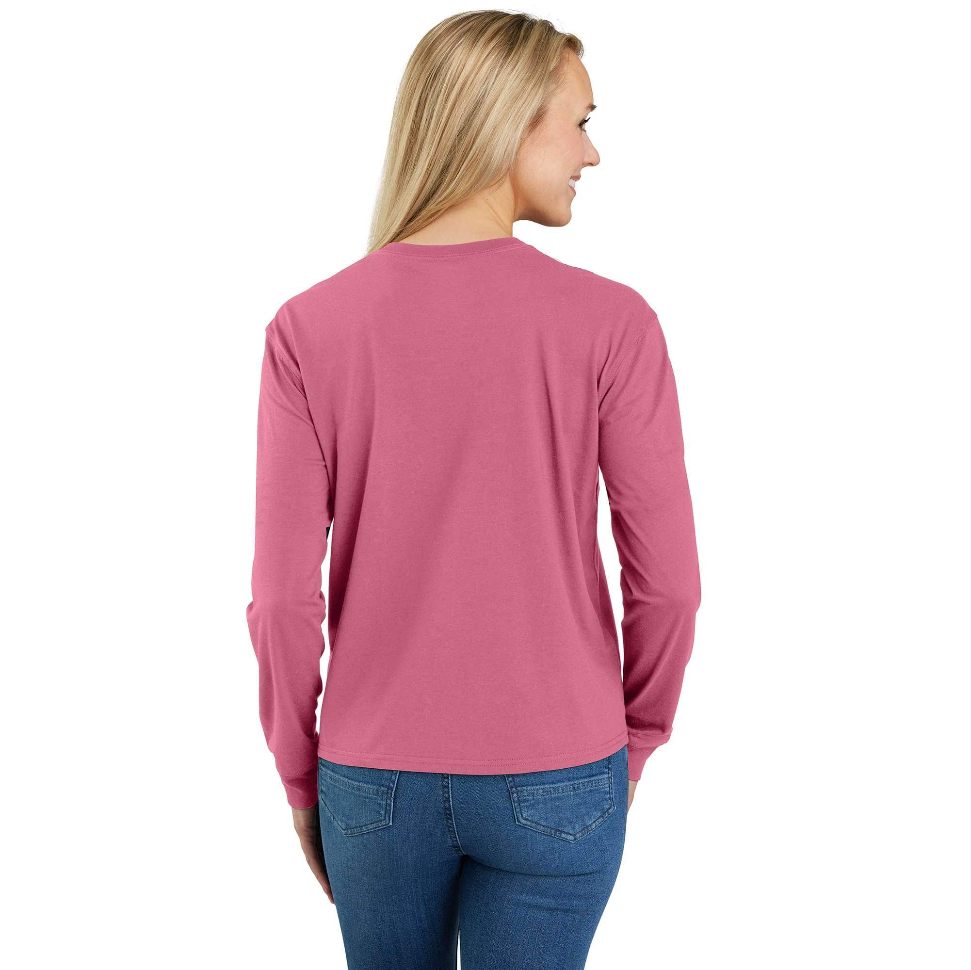 Women's TENCEL Fiber Series Loose Fit Long-Sleeve Crewneck Pocket T-Shirt