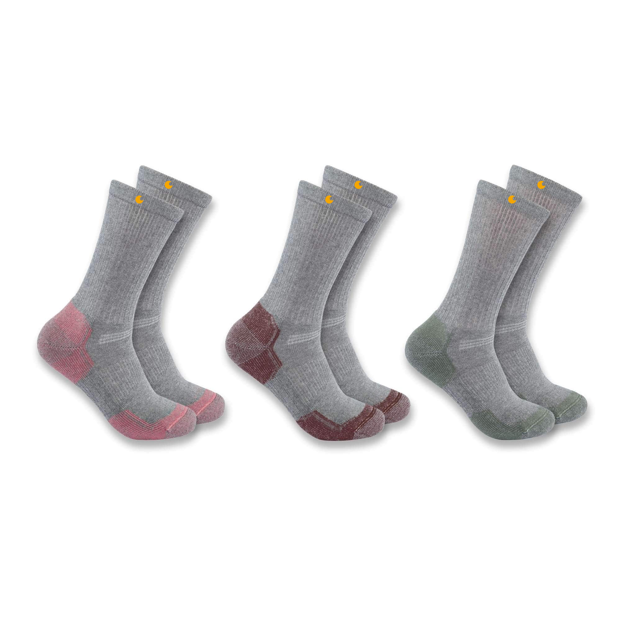 Women's Midweight Cotton Blend Crew Sock 3 Pack