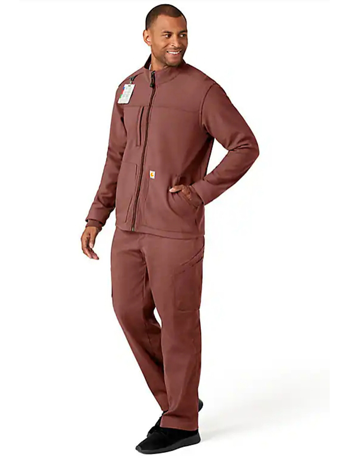 Rugged Flex Peak Bonded Fleece Scrub Jacket