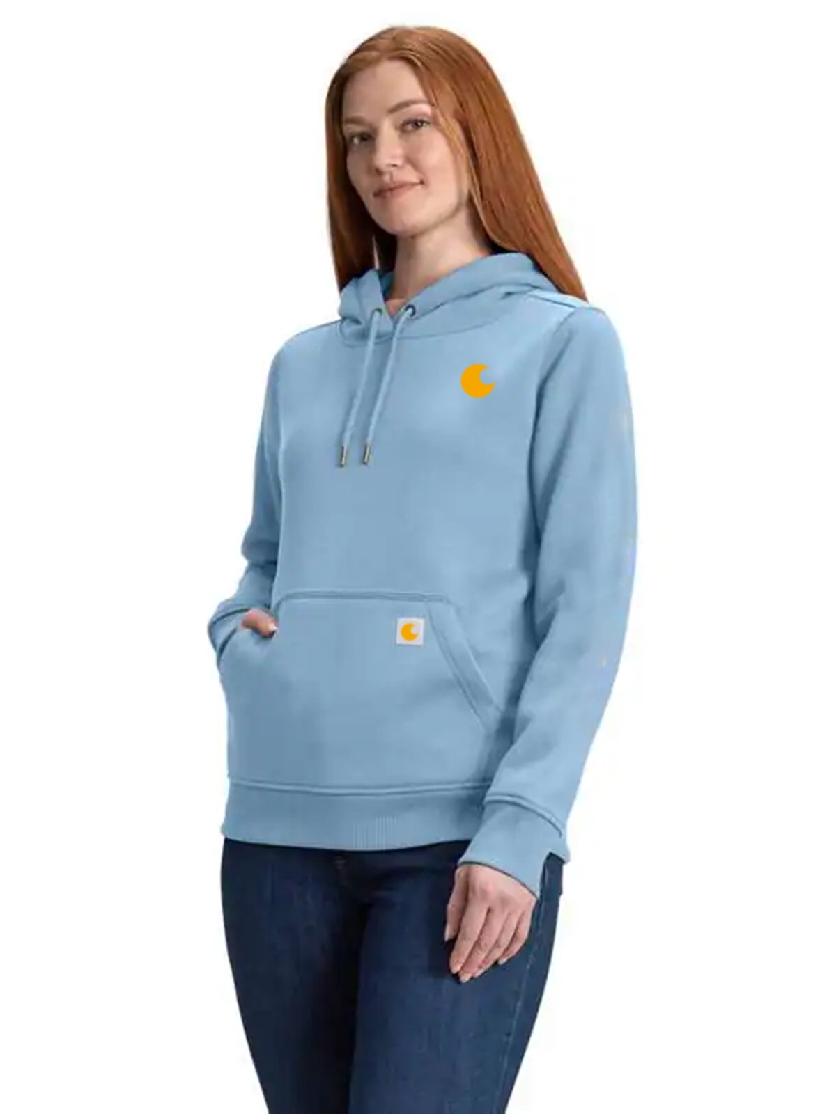 Women's Relaxed Fit Midweight Logo Sleeve Graphic Hoodie