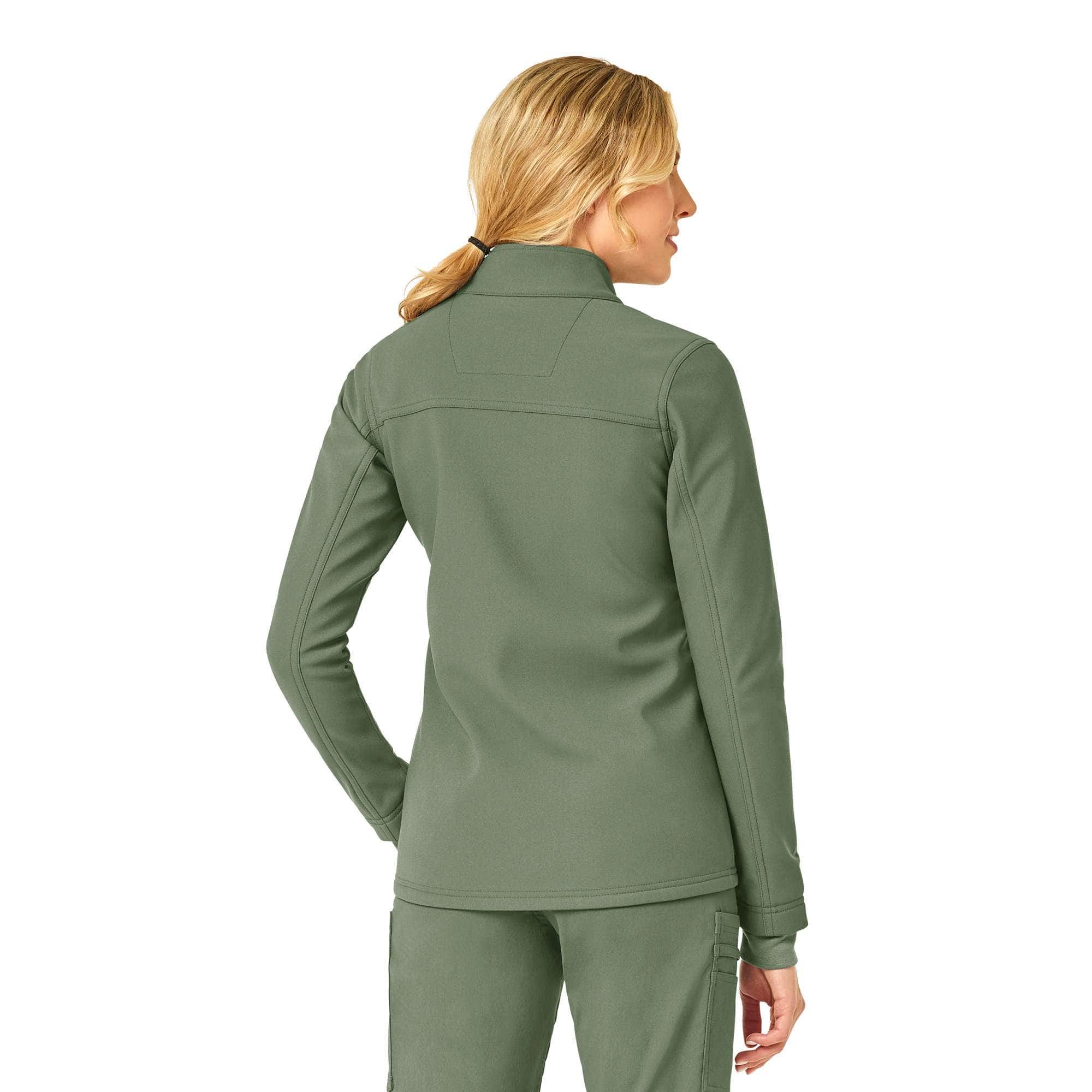 Women's Rugged Flex Peak Bonded Fleece Scrub Jacket