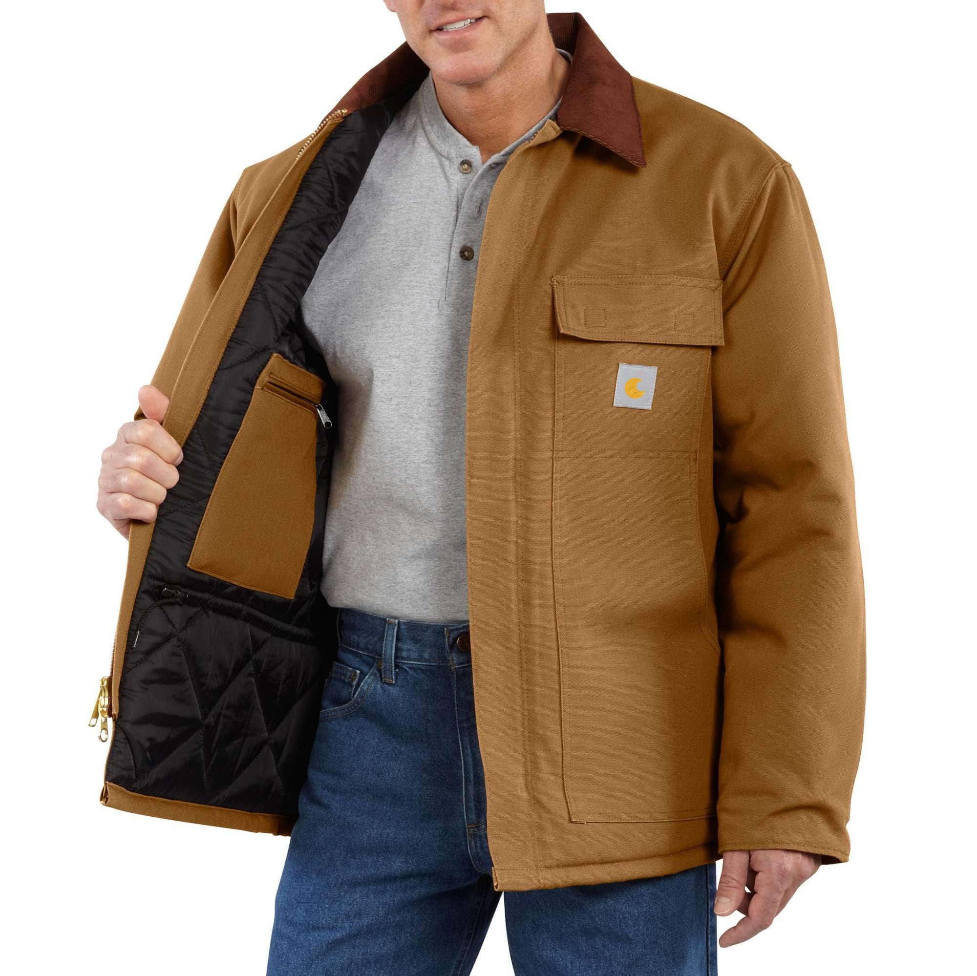 Loose Fit Firm Duck Insulated Traditional Coat - 3 Warmest Rating