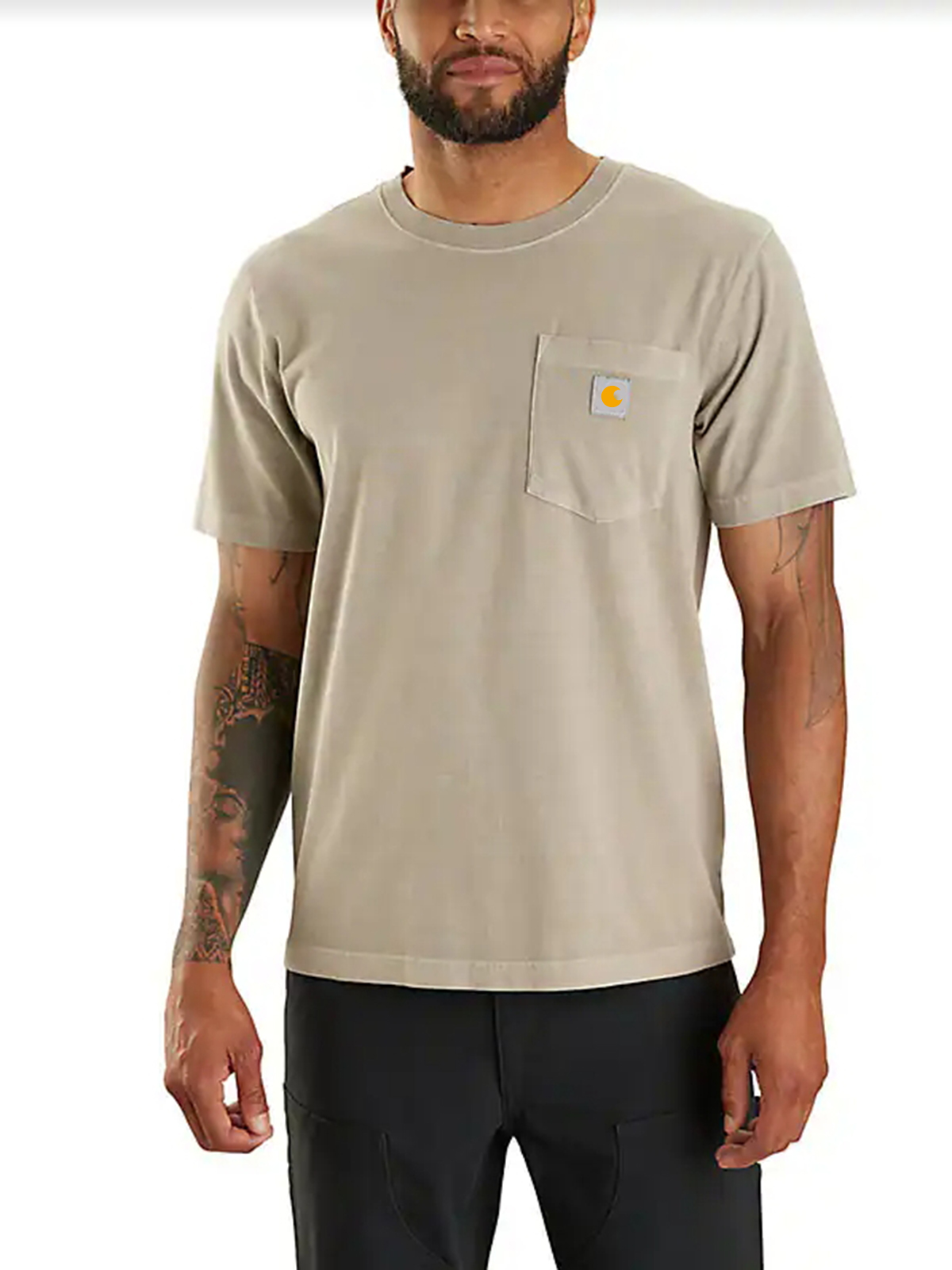 Re-Engineered Relaxed Fit Lightweight Short-Sleeve Garment Dyed Pocket T-Shirt