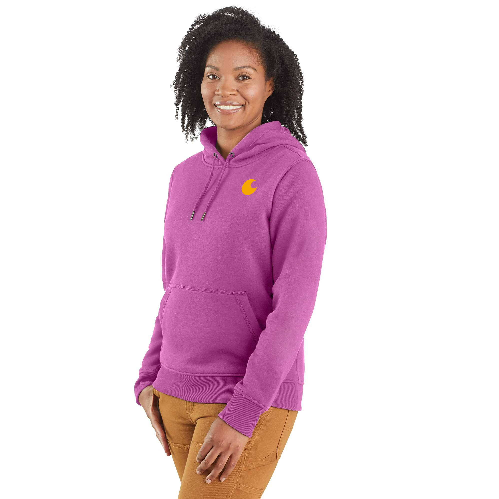 Women's Relaxed Fit Midweight Logo Sleeve Graphic Hoodie