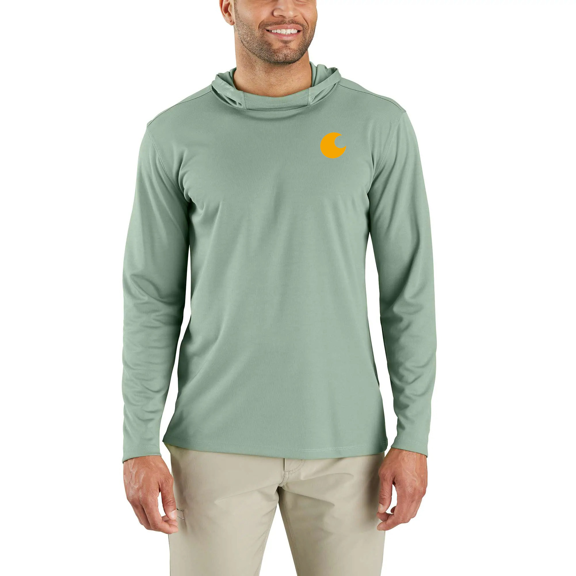 Force Sun Defender Lightweight Long-Sleeve Hooded Logo Graphic T-Shirt