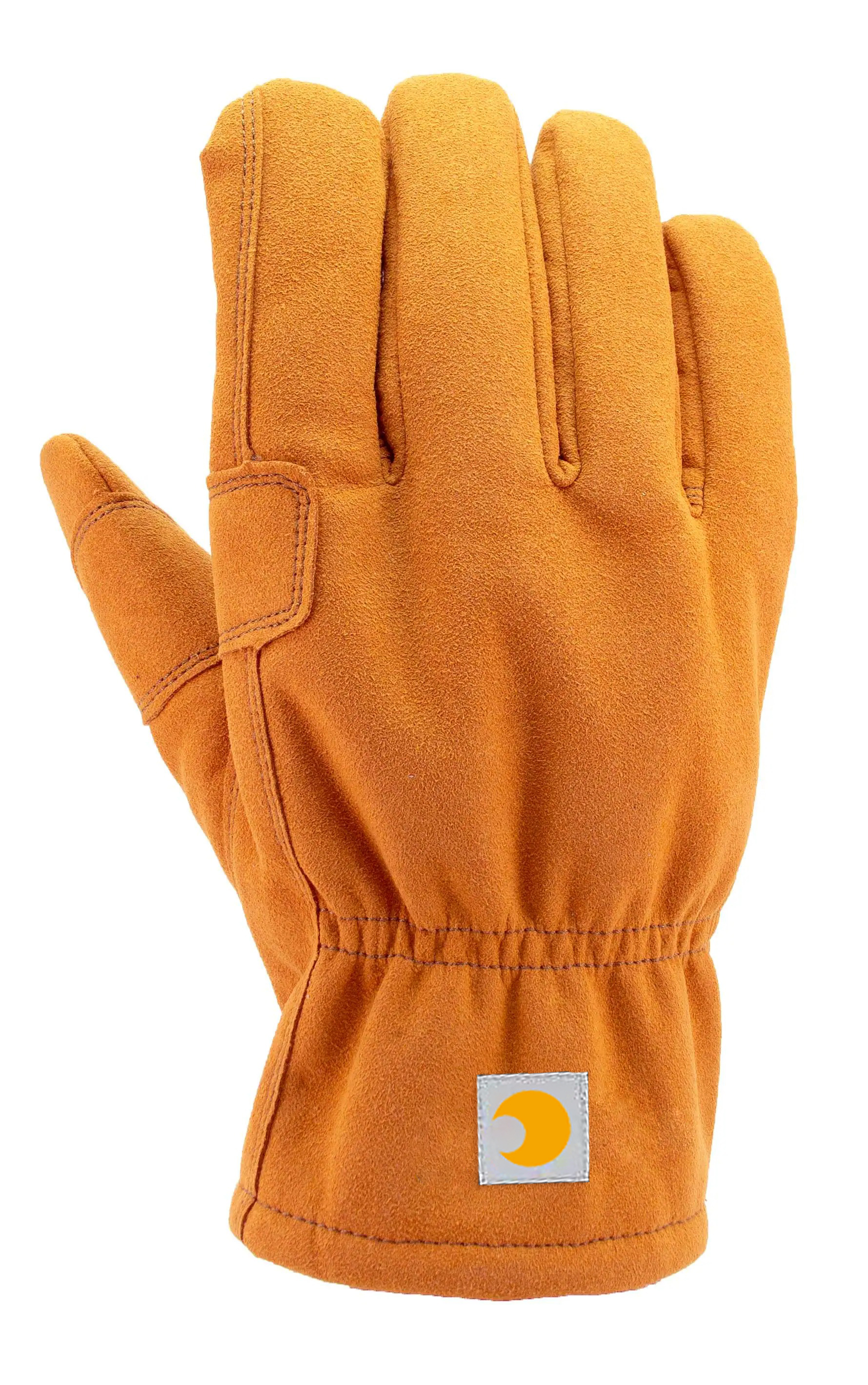 Insulated Synthetic Suede Open Cuff Glove