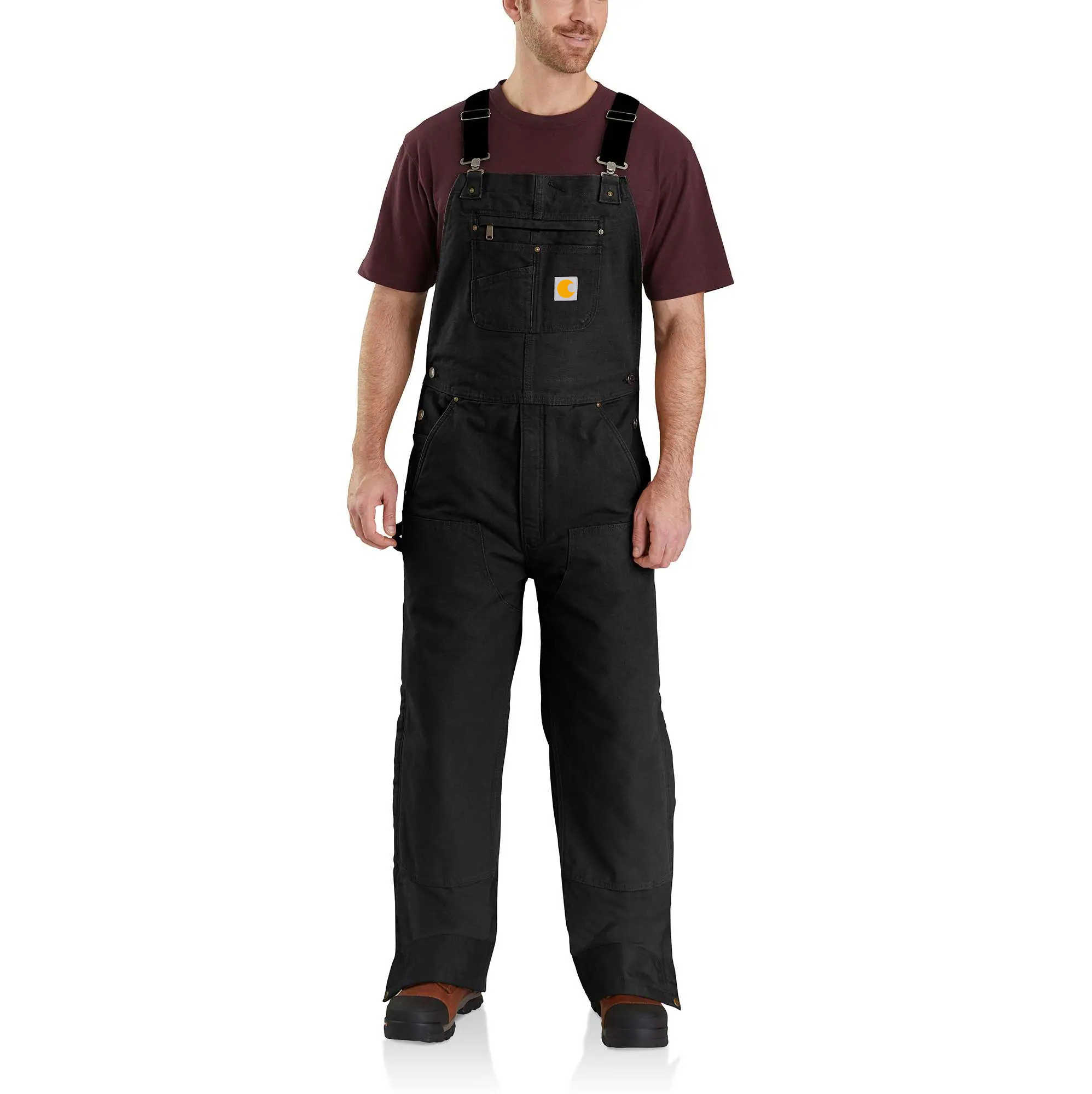 Men's Insulated Bib Overall - Loose Fit - Duck - 3 Warmest Rating