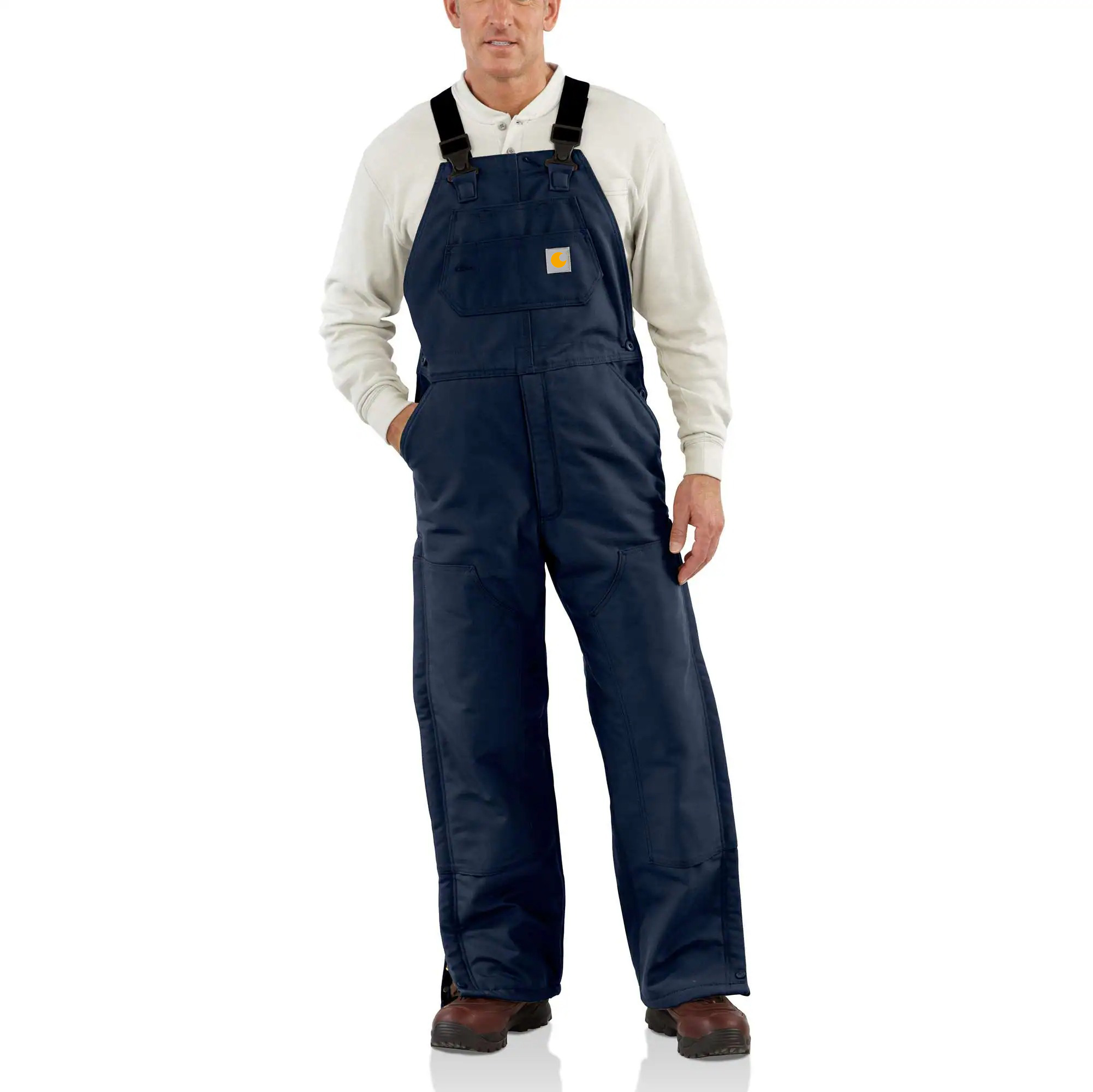 Flame-Resistant Duck Bib Overall/Quilt-Lined - 3 Warmest Rating