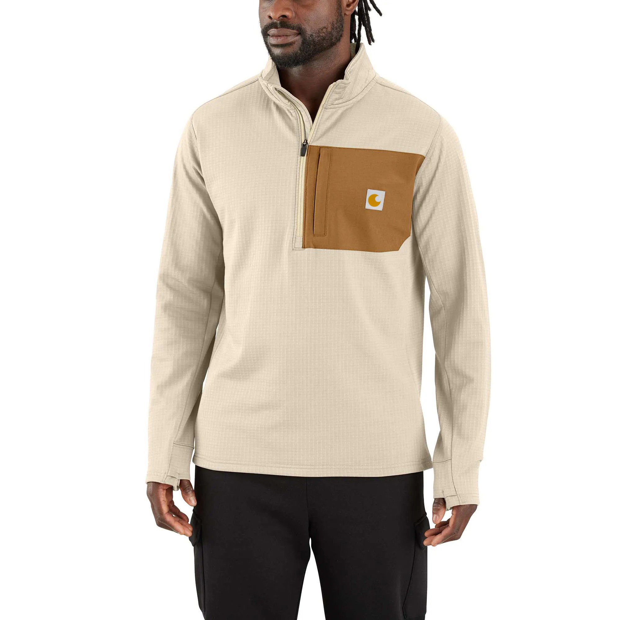 Force Relaxed Fit Mock Neck Half-Zip Shirt