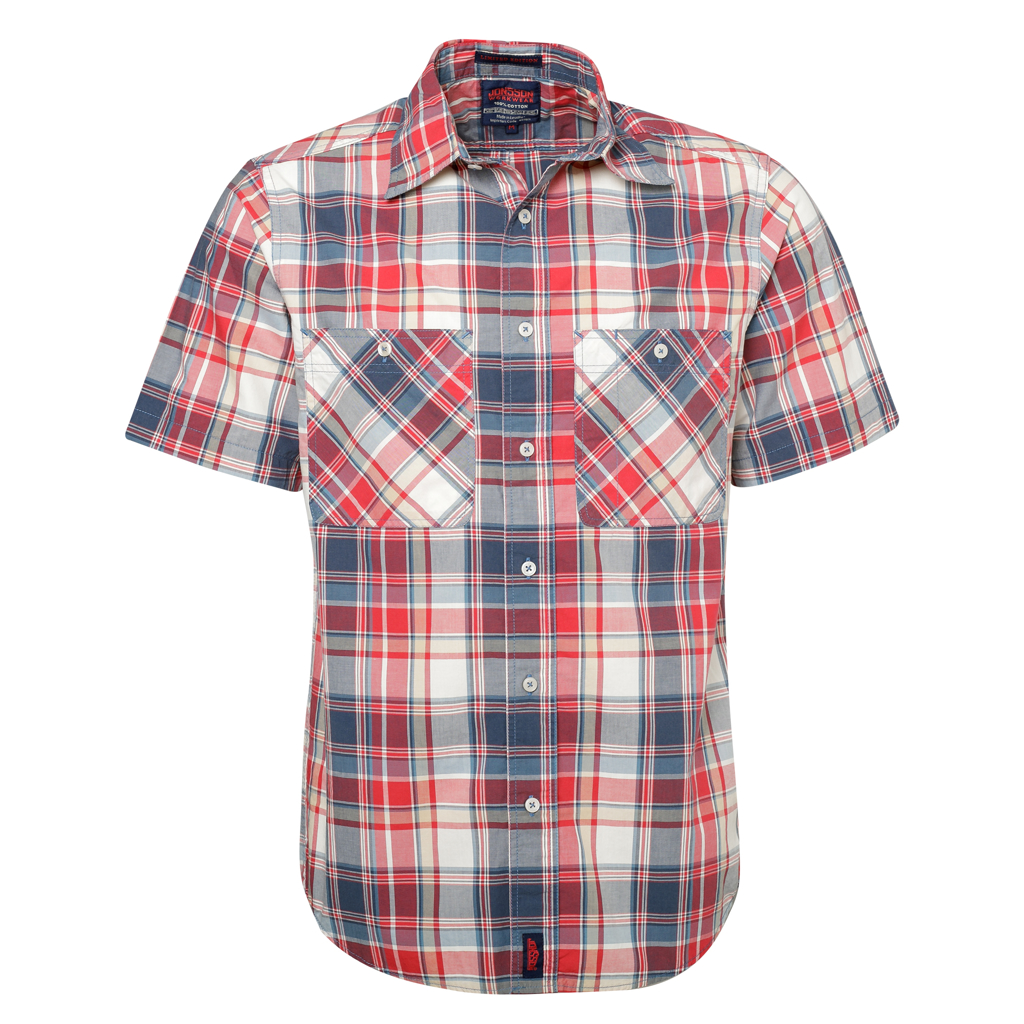 100% Cotton Yarn Dye Short Sleeve Shirt