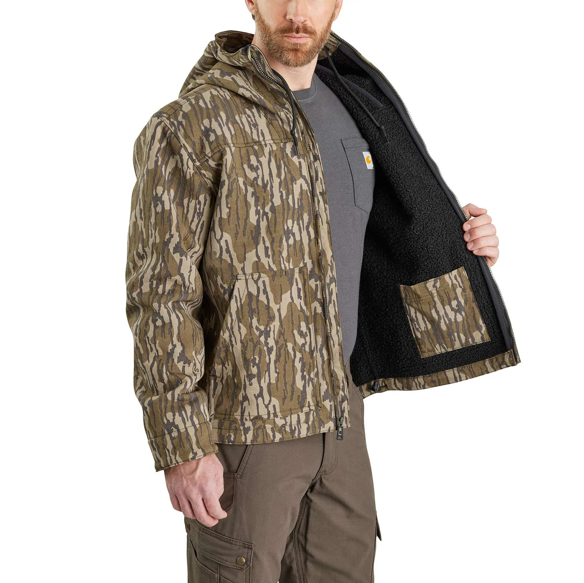Super Dux Relaxed Fit Sherpa-Lined Camo Active Jacket - 2 Warmer Rating