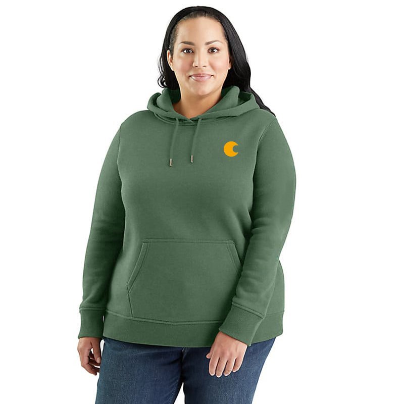 Women's Relaxed Fit Midweight Logo Sleeve Graphic Hoodie