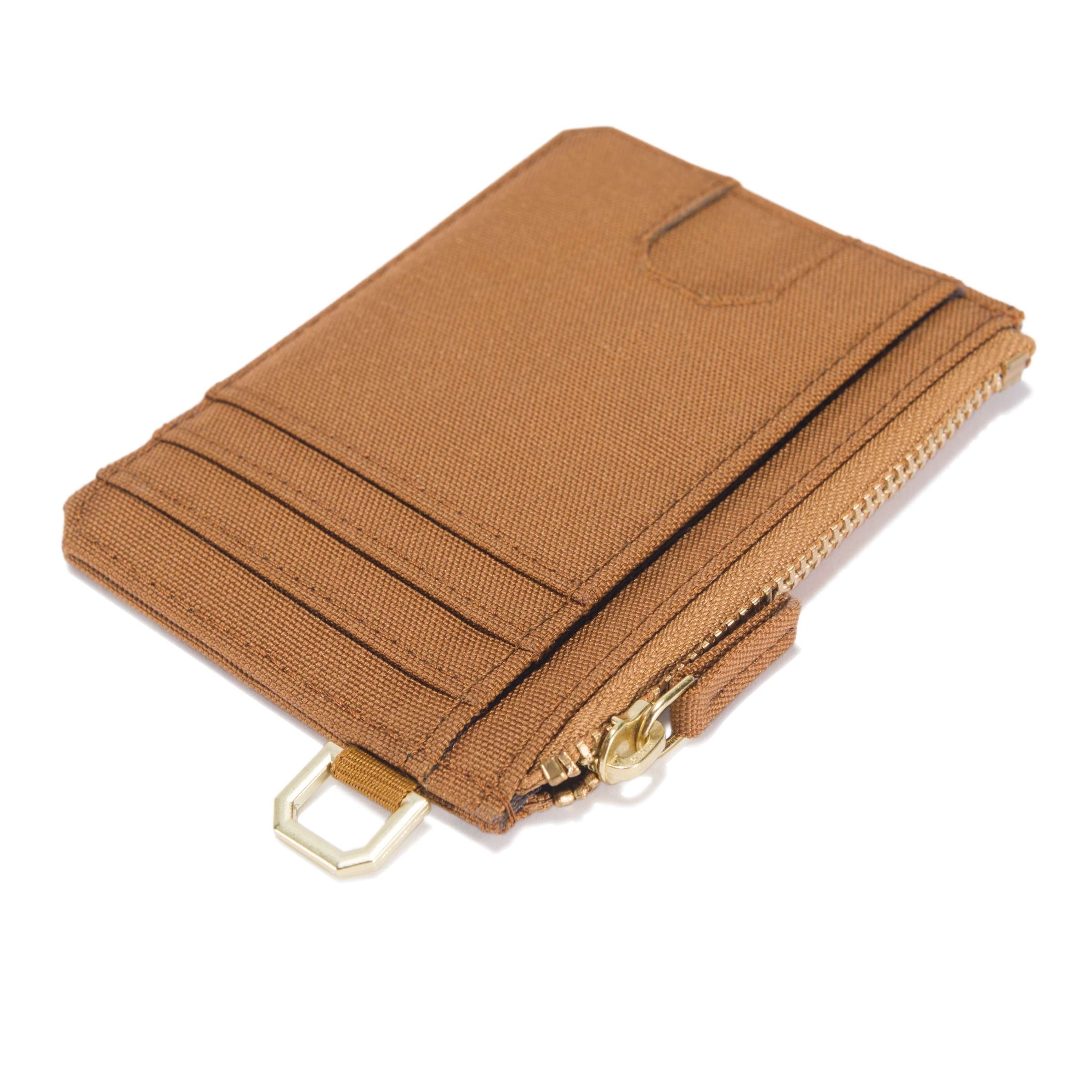 WOMEN'S NYLON DUCK ZIPPERED CARD KEEPER