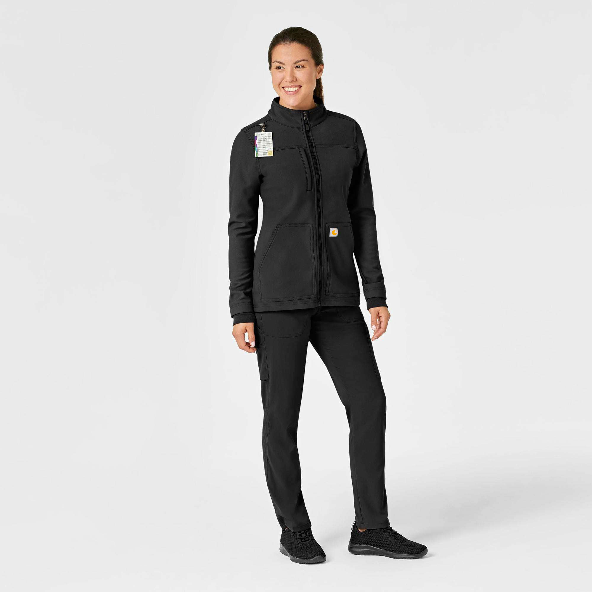 Women's Rugged Flex Peak Bonded Fleece Scrub Jacket