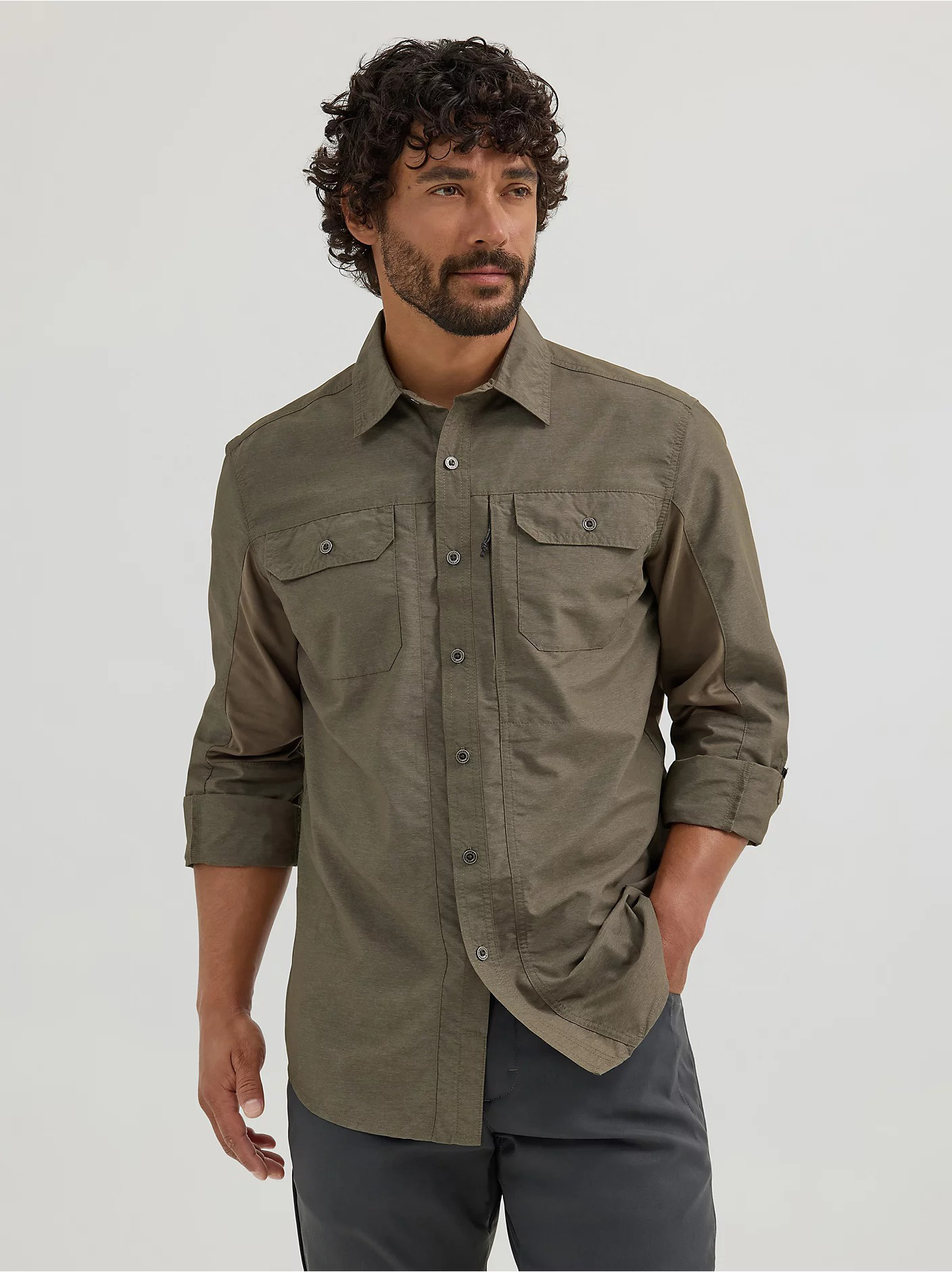 Men's Mix Material Shirt