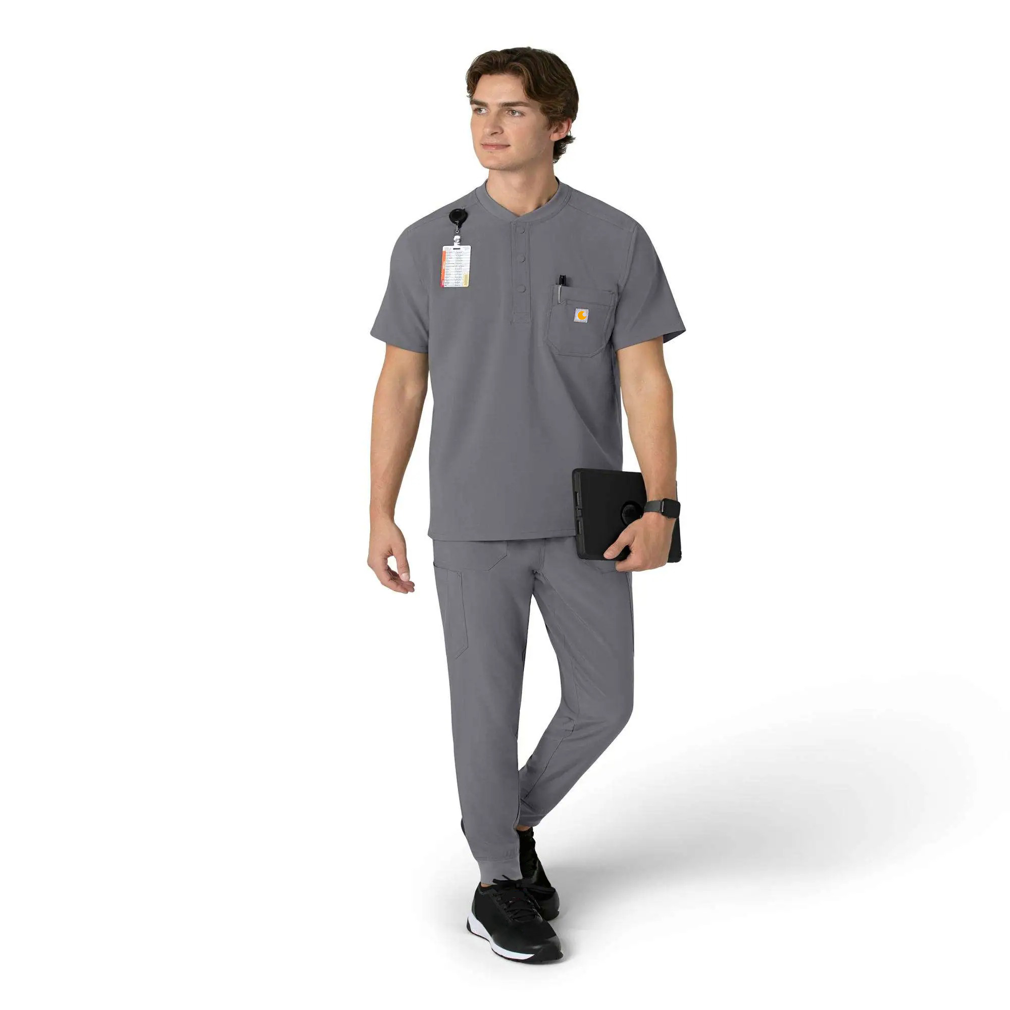 Force Cross-Flex Men's Henley Scrub Top