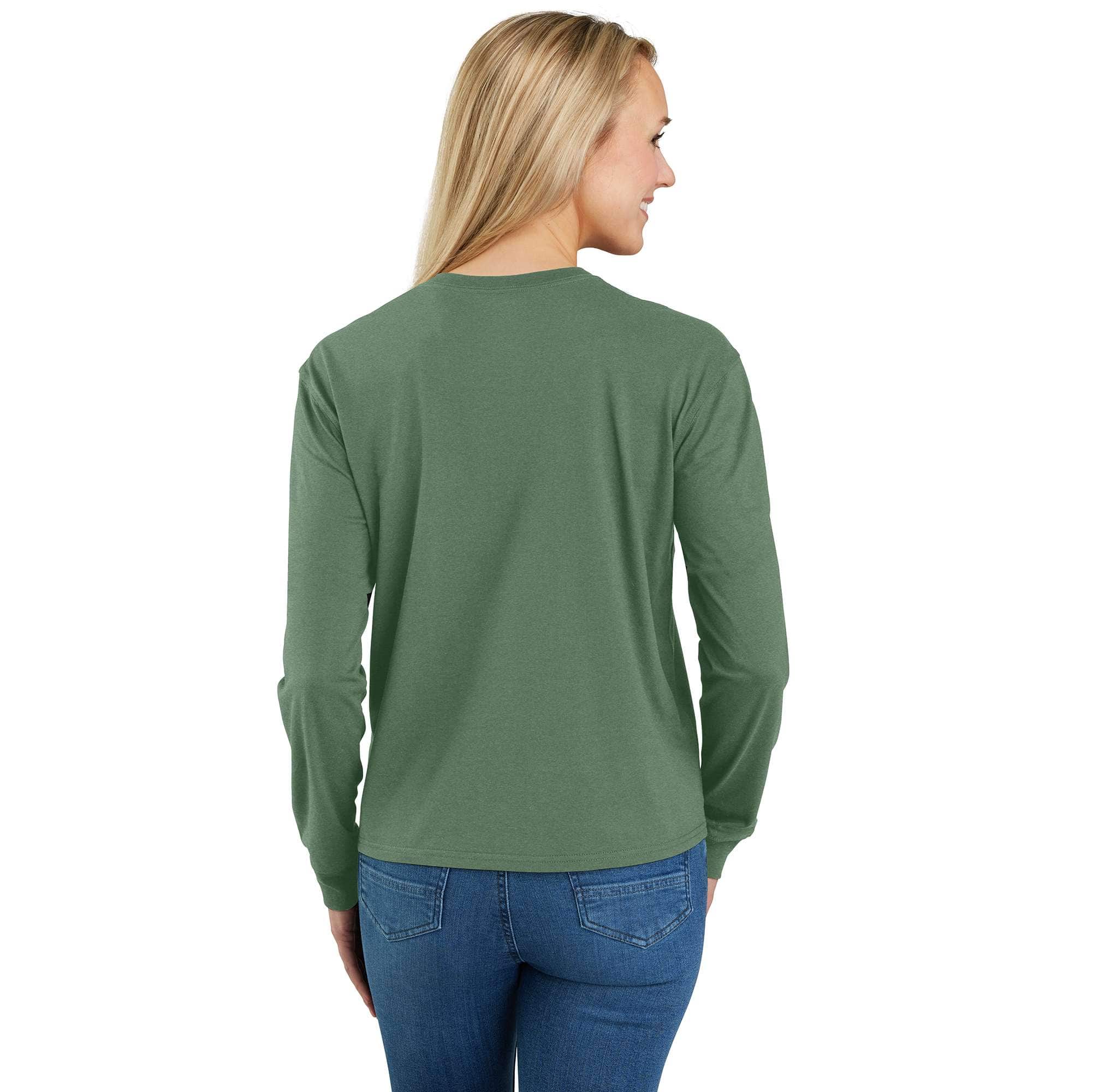 Women's TENCEL Fiber Series Loose Fit Long-Sleeve Crewneck Pocket T-Shirt