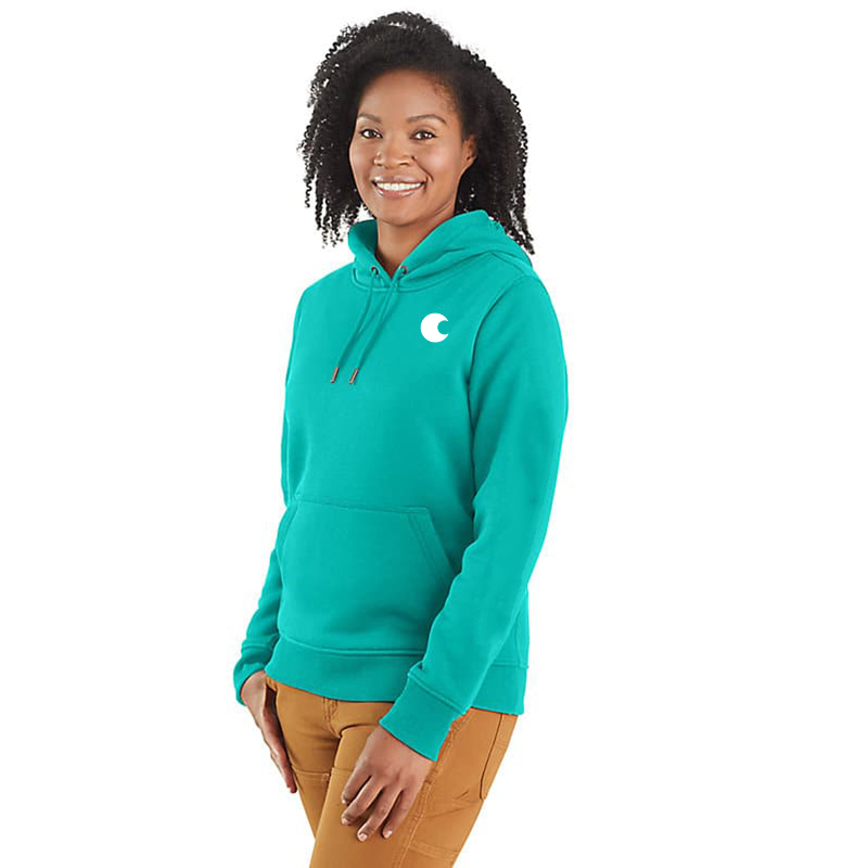 Women's Relaxed Fit Midweight Logo Sleeve Graphic Hoodie