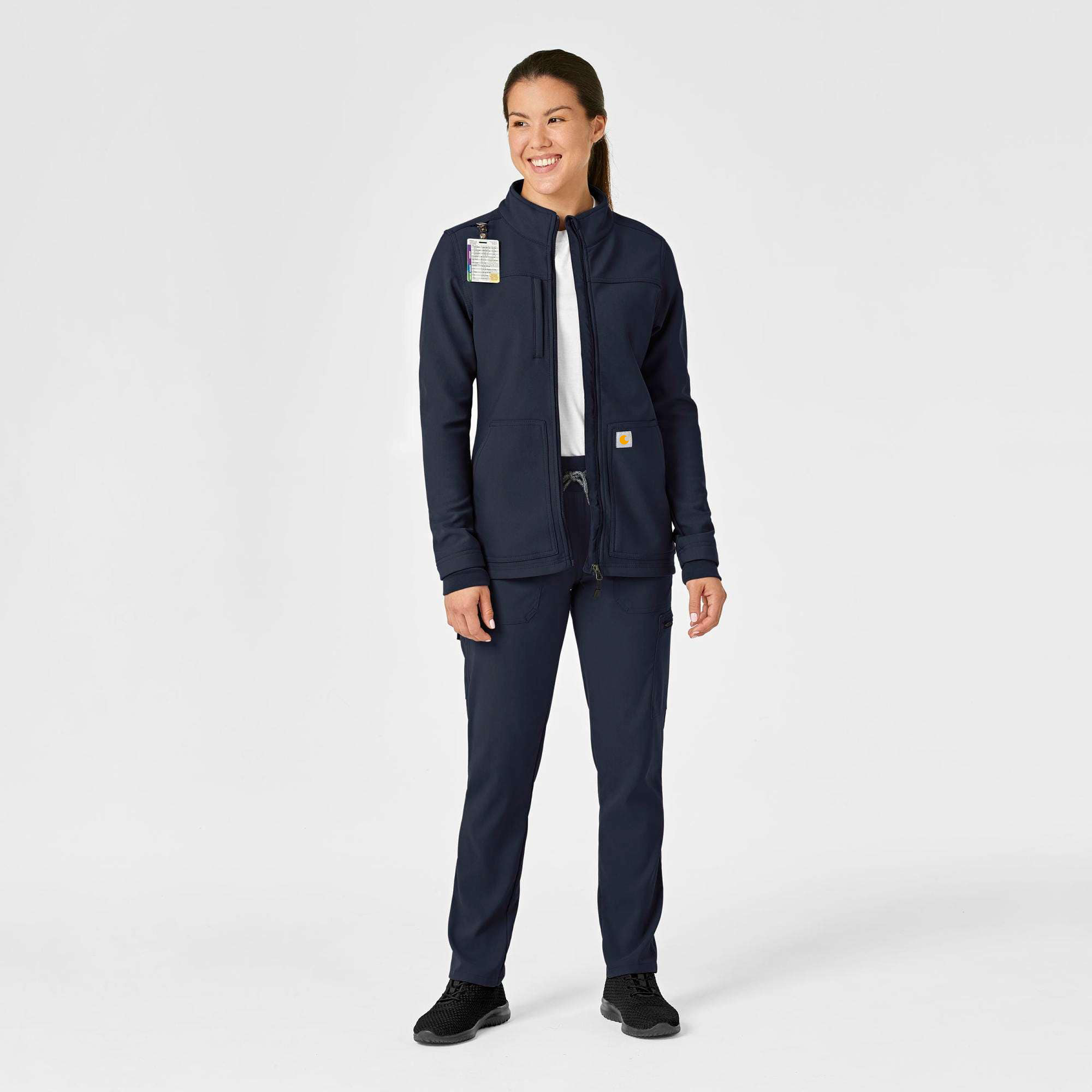 Women's Rugged Flex Peak Bonded Fleece Scrub Jacket