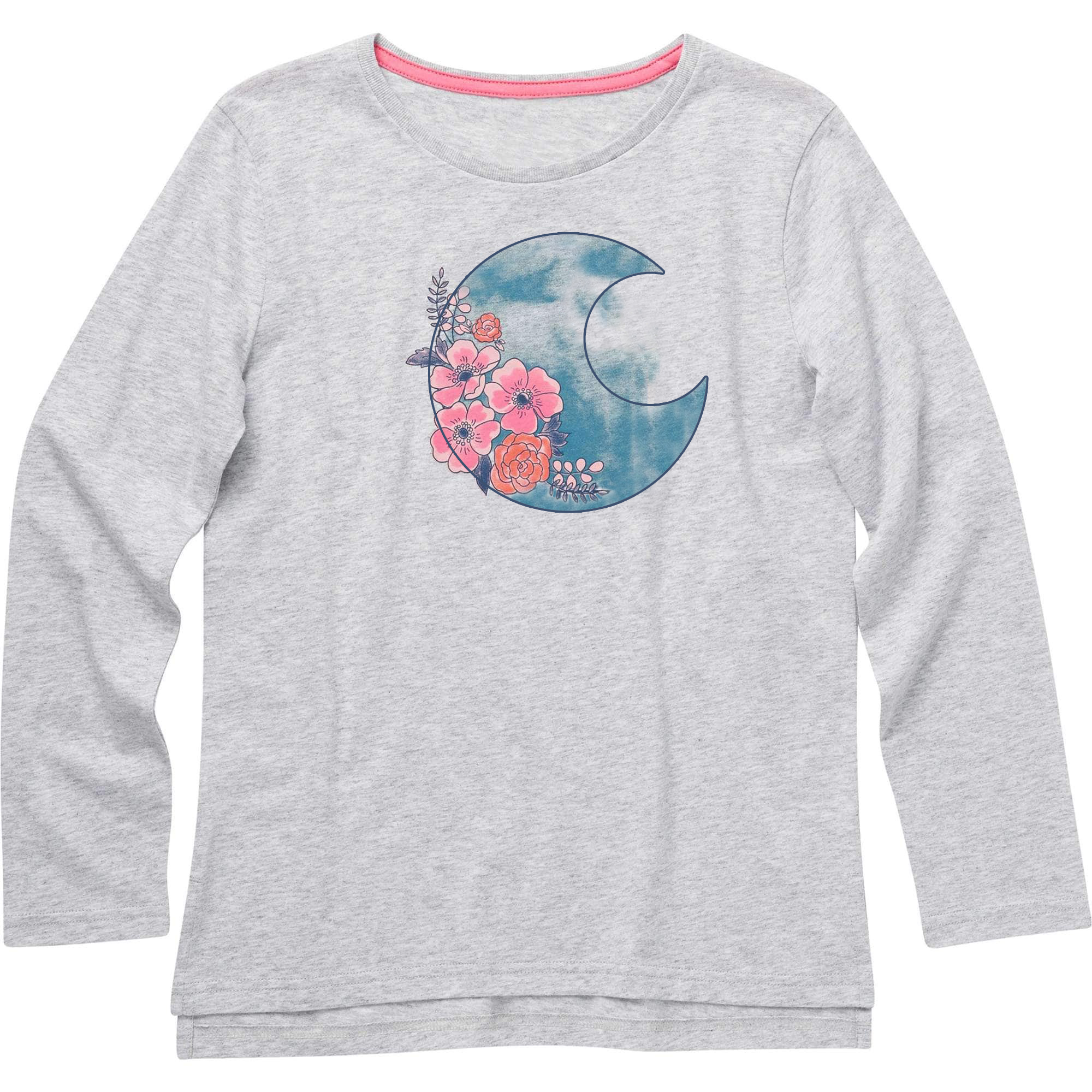 Long Sleeve Cotton Crewneck Graphic T-Shirt