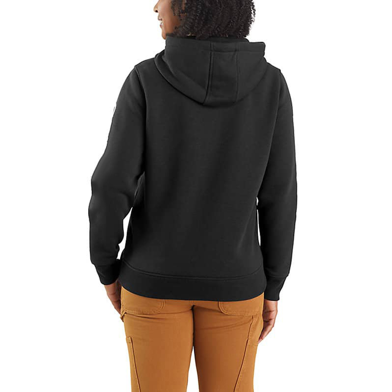 Women's Relaxed Fit Midweight Logo Sleeve Graphic Hoodie