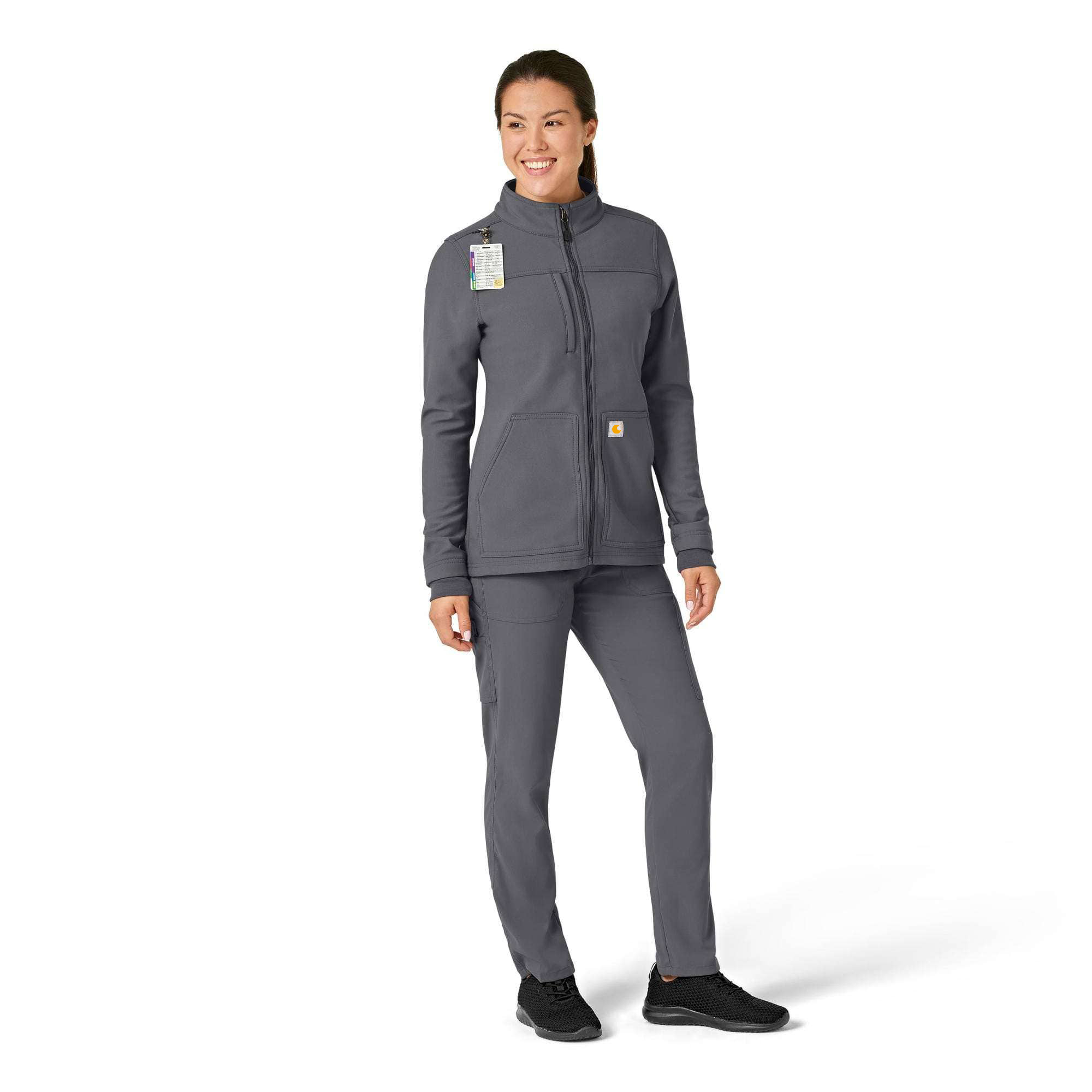 Women's Rugged Flex Peak Bonded Fleece Scrub Jacket