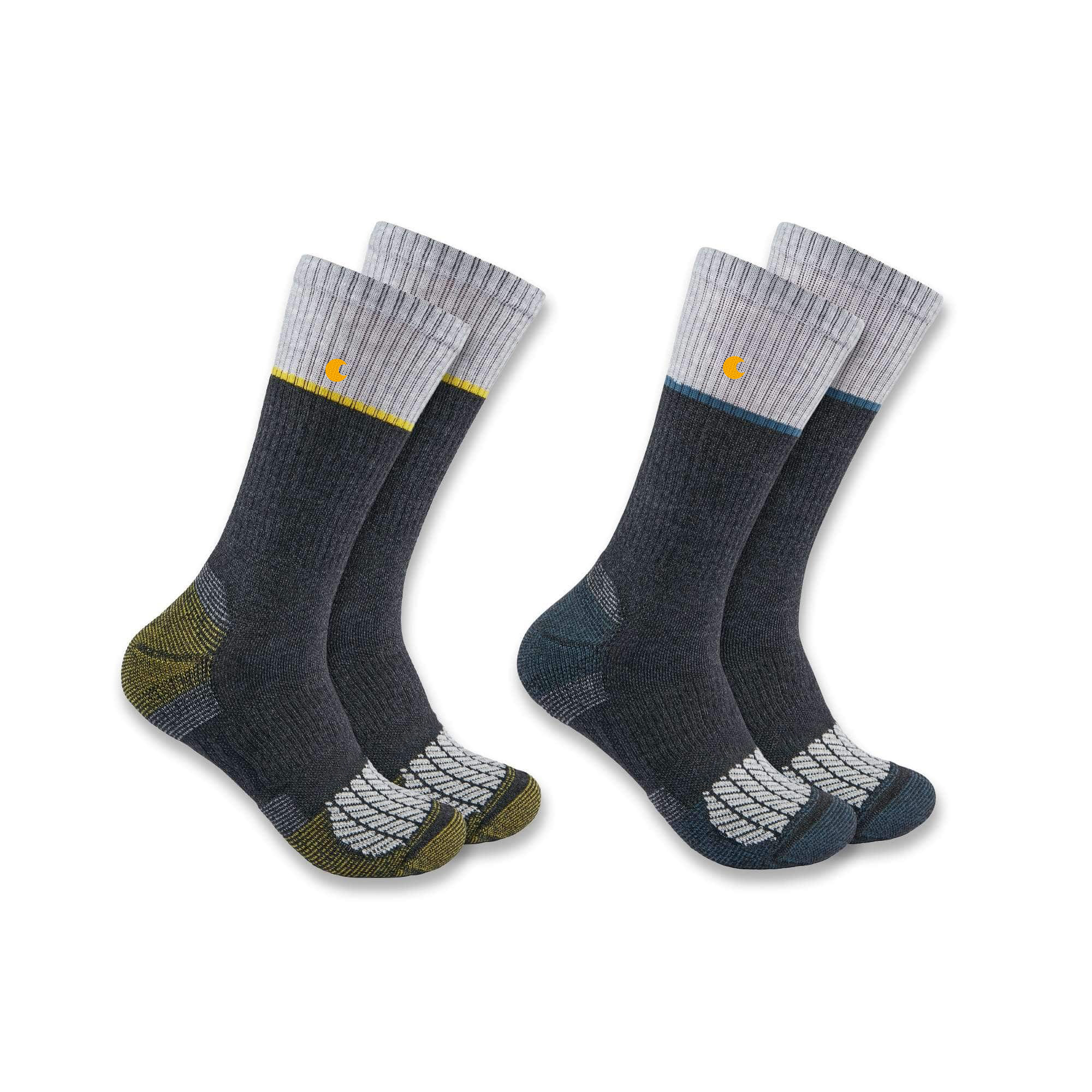 Force Midweight Steel Toe Crew Sock 2-Pack