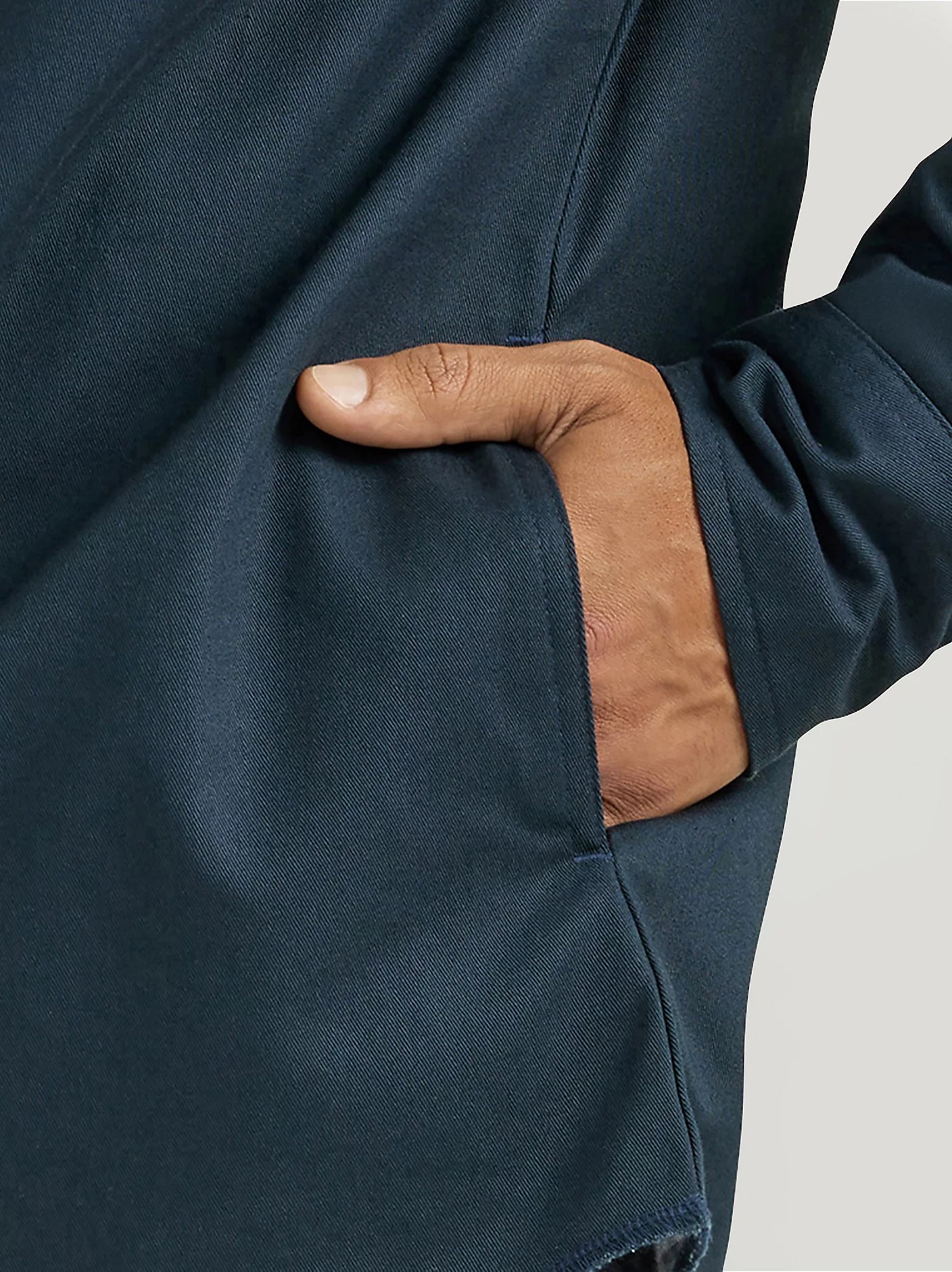 Men's Long Sleeve Flannel Lined Solid Work Shirt