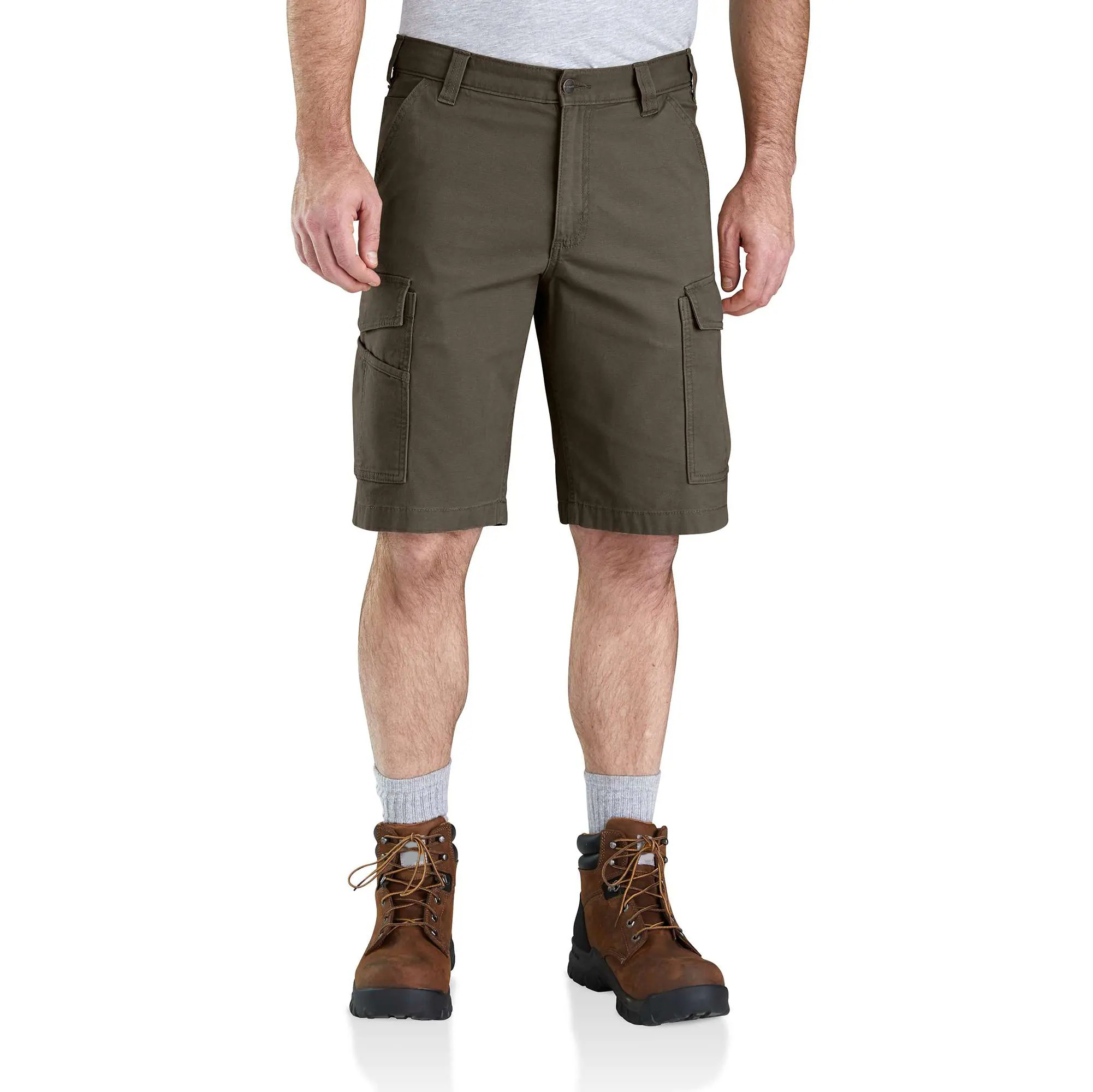 Rugged Flex Relaxed Fit Canvas Cargo Work Short