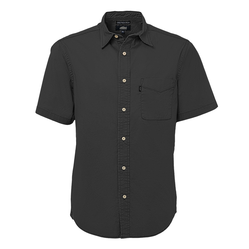 Cotton Poplin Stretch Short Sleeve Shirt
