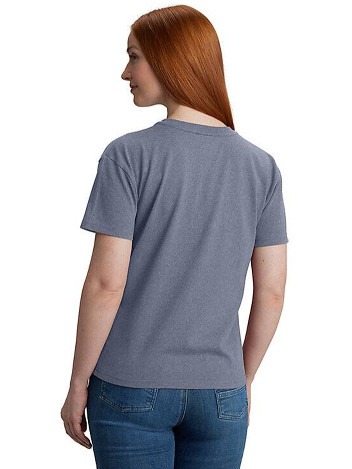 Women's Loose Fit Short-Sleeve Heavyweight Henley T-Shirt