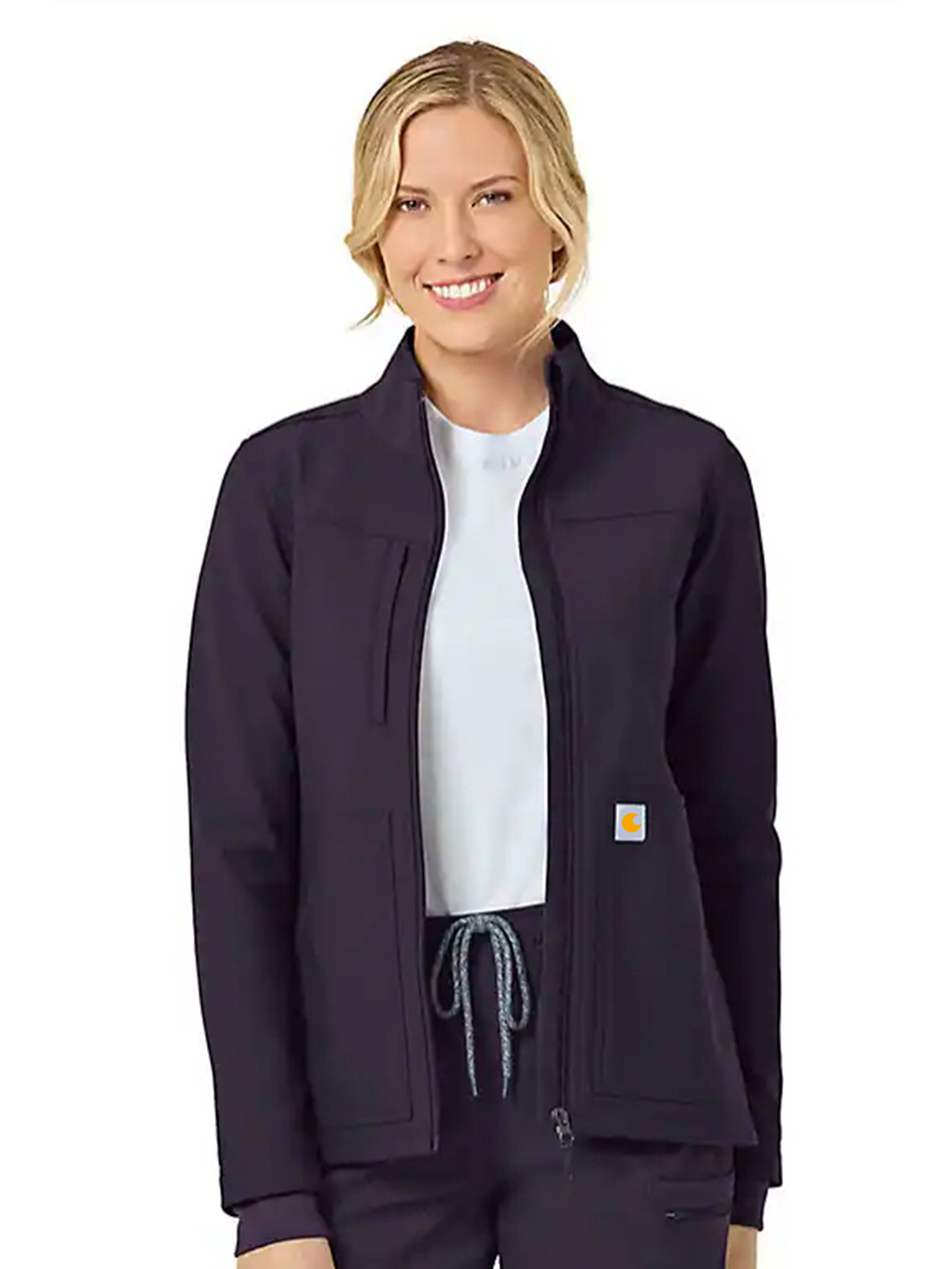 Women's Rugged Flex Peak Bonded Fleece Scrub Jacket